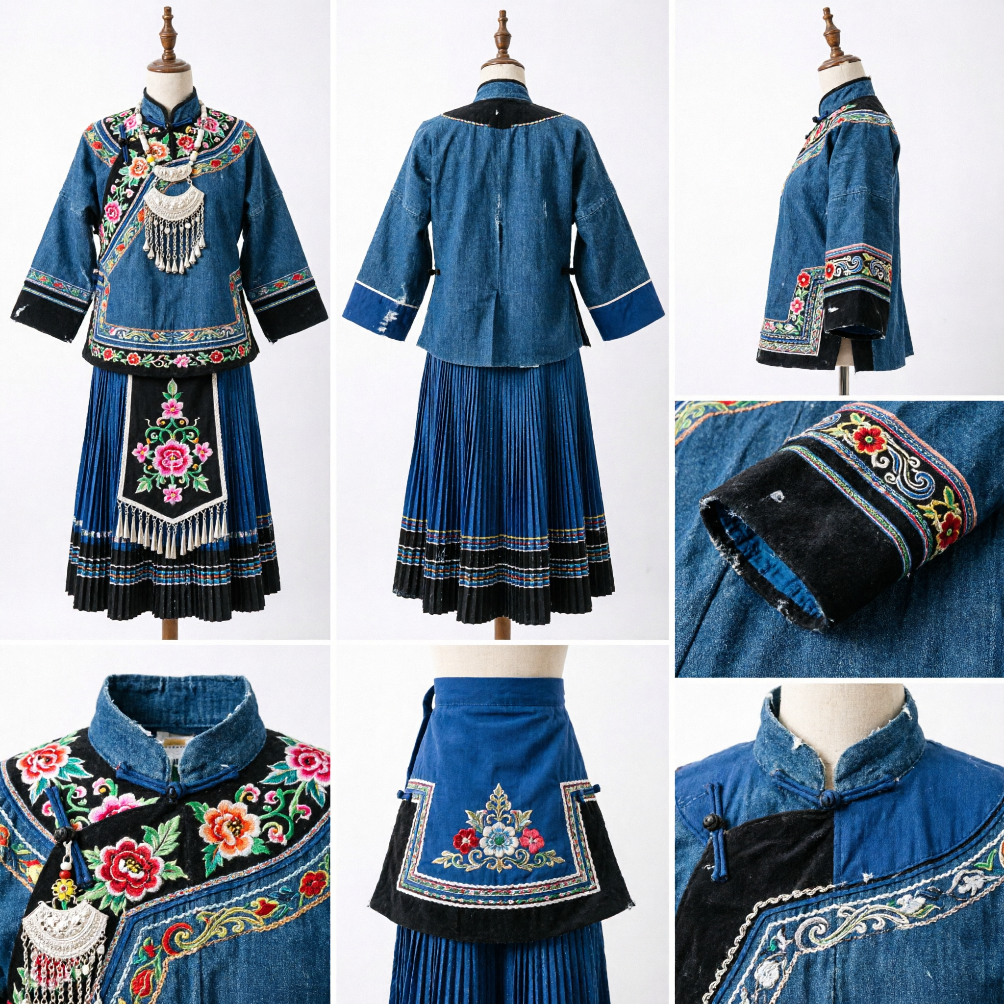 Fermacapelli tradizionale cinese Giada Verde Forcina per capelli Hanfu vintage con Accessorio Fiore Smaltato per Donne - Asian Costume