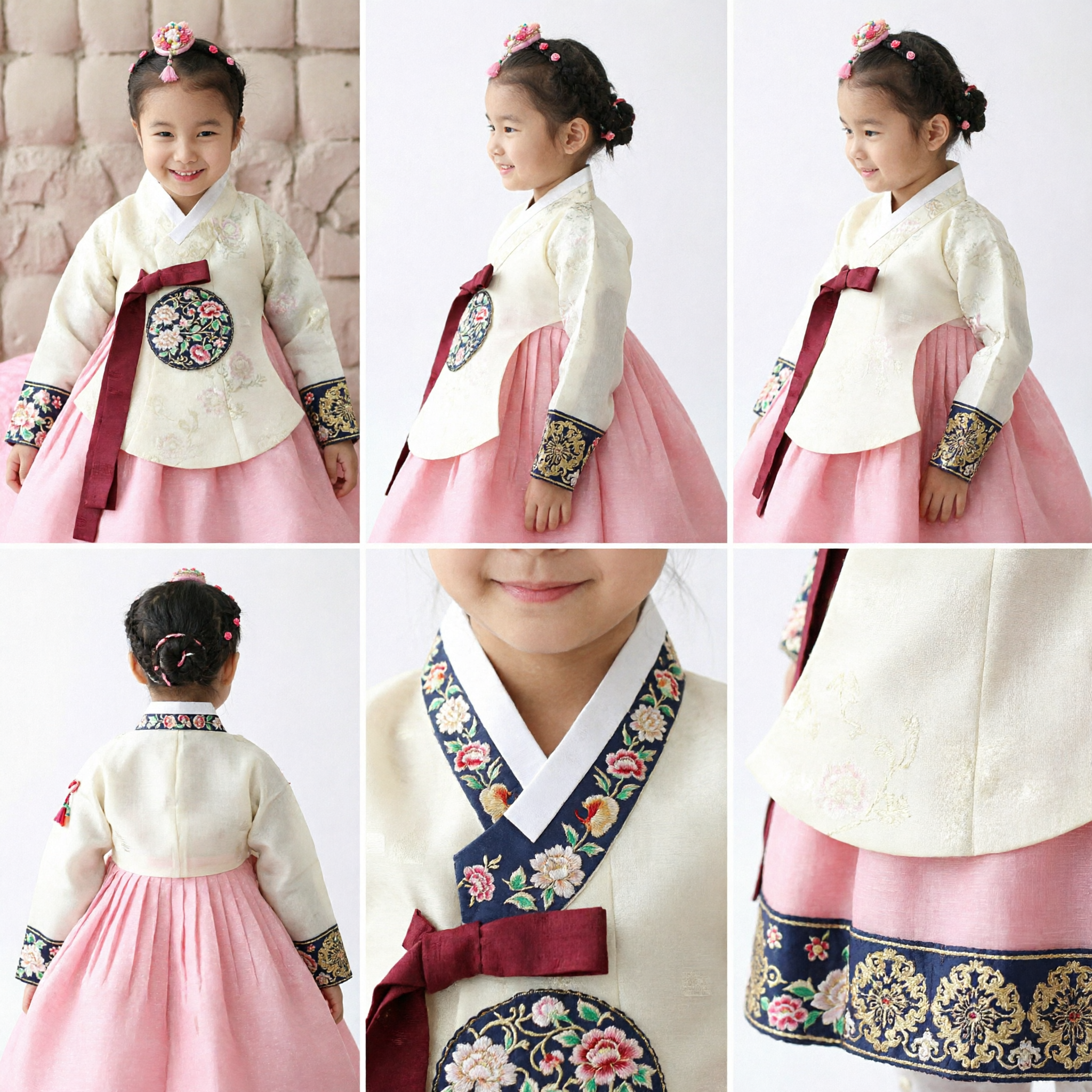 Традиционные китайские аксессуары для волос ханьфу для девочек, древняя шпилька с цветком и кистями, детский головной убор для фестиваля - Asian Costume