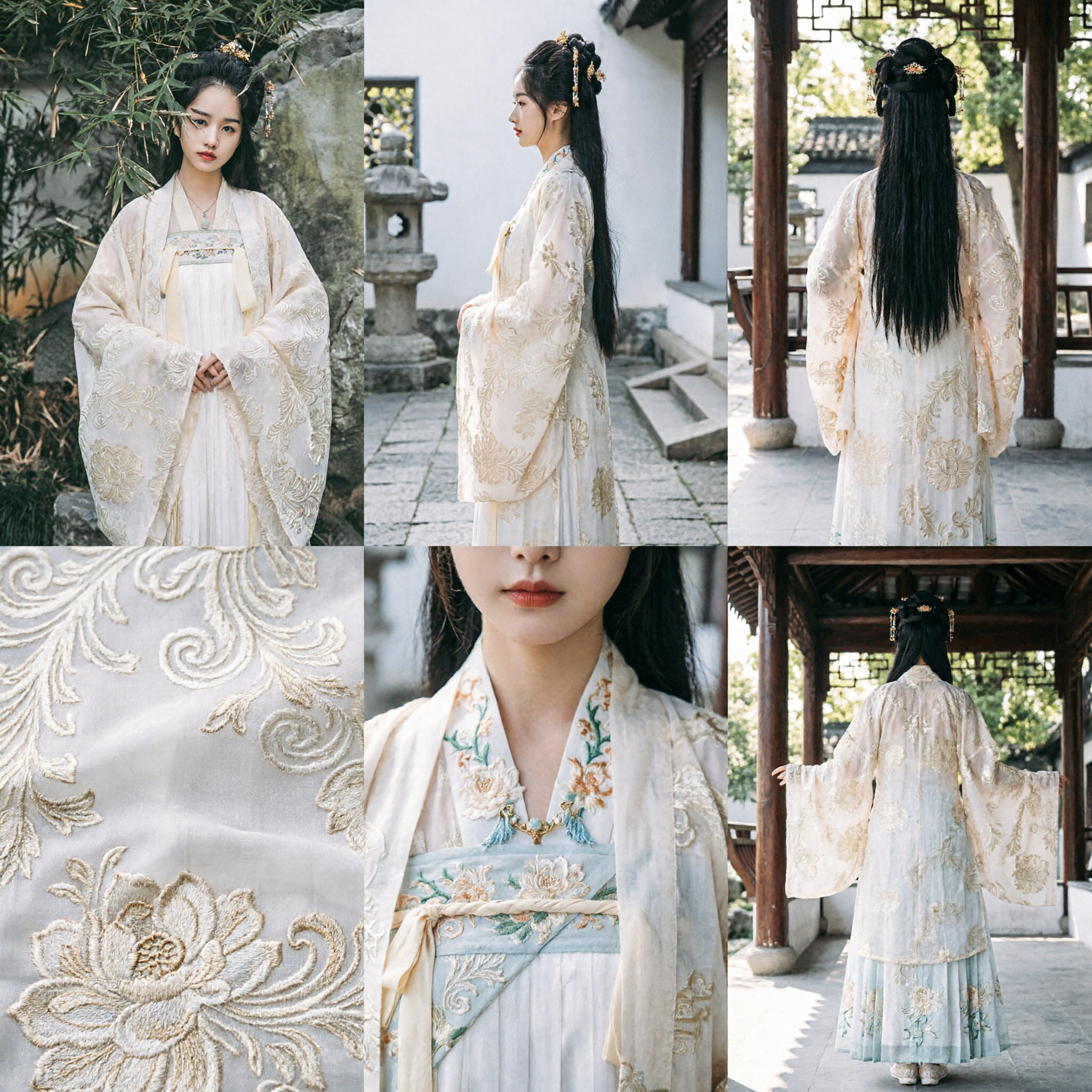 Élégant Hanfu blanc - Costume chinois ancien traditionnel pour femmes, robe de fée pour cosplay historique et photographie - Asian Costume