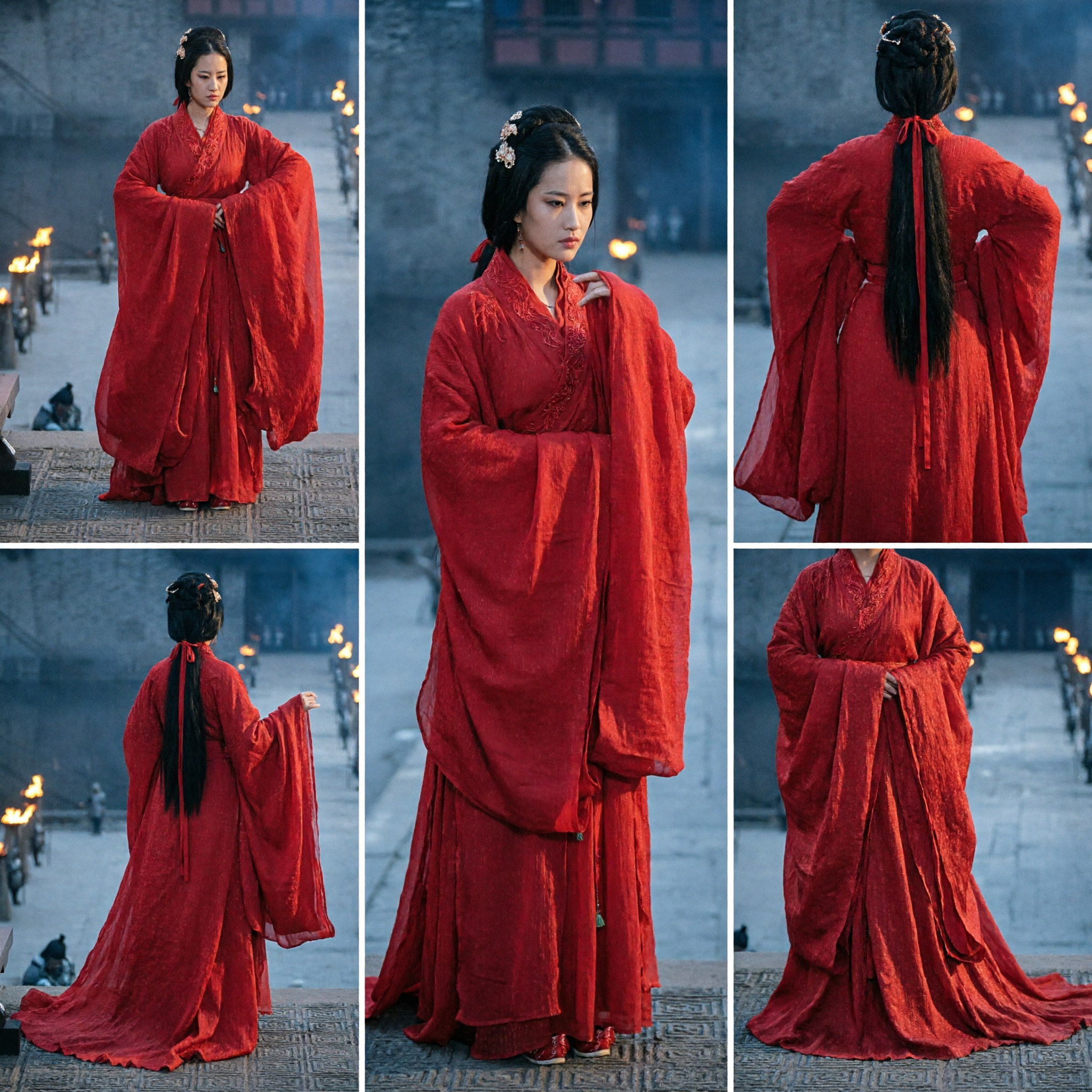 Vestido Vermelho Elegante Tradicional Chinês Hanfu, Traje de Princesa do Palácio Antigo para Mulheres, Performance de Cosplay - Asian Costume