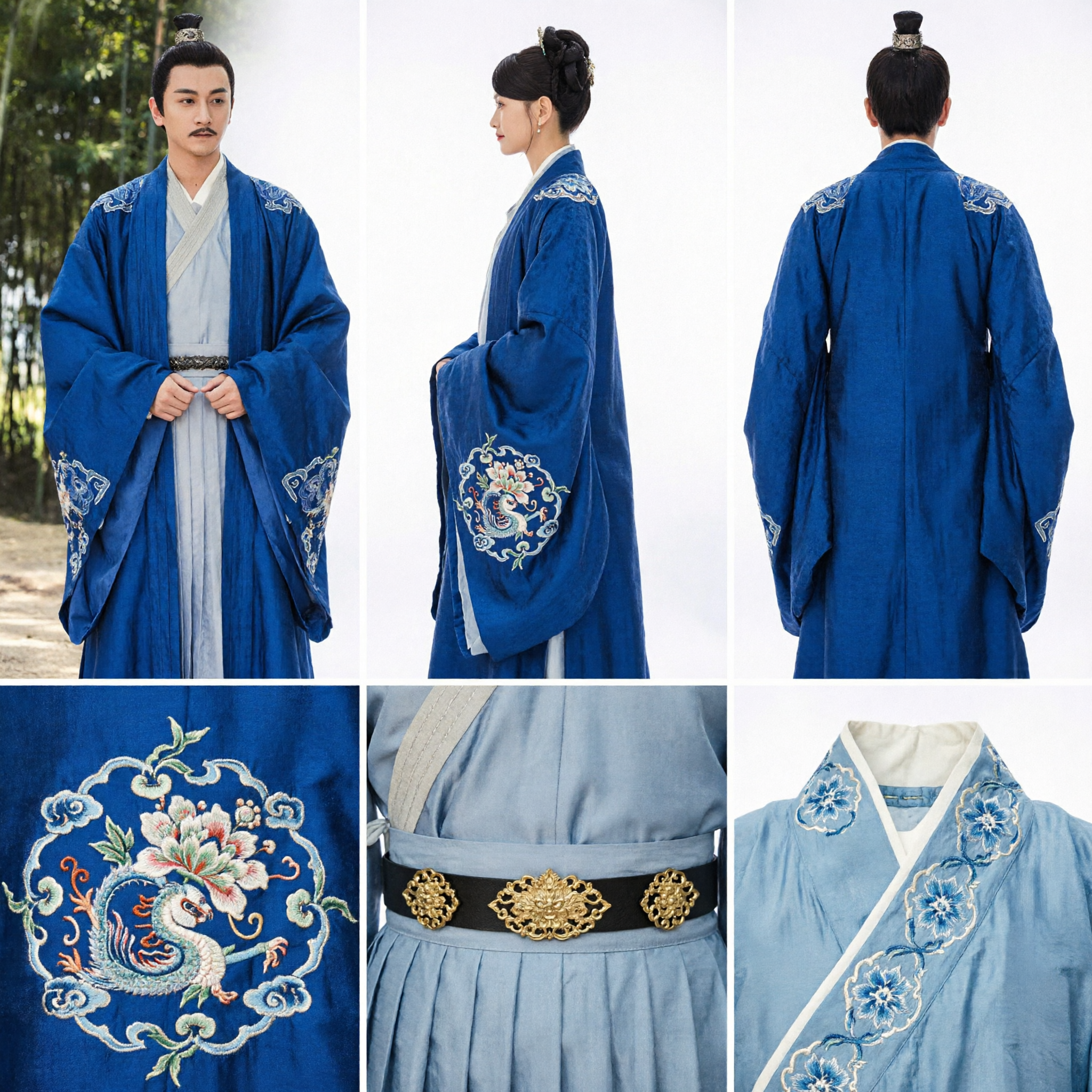 Costumes Hanfu anciens chinois pour couple - Tenue traditionnelle historique pour photographie de mariage pour hommes et femmes - Asian Costume