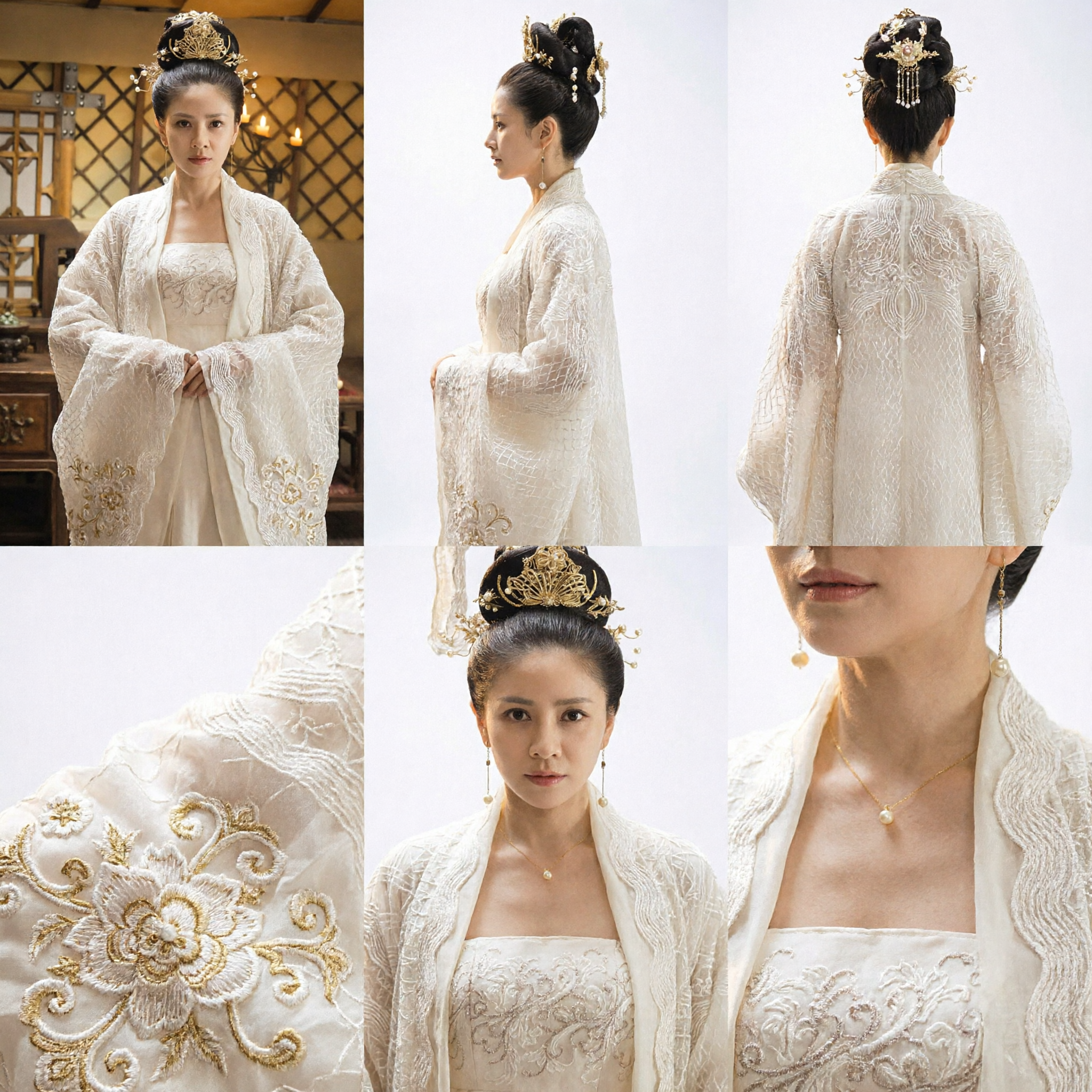 Witte Tang Dynastie Paleis Dame Hanfu Traditionele Chinese Kleding voor Dames Historische Cosplay Kostuum - Asian Costume