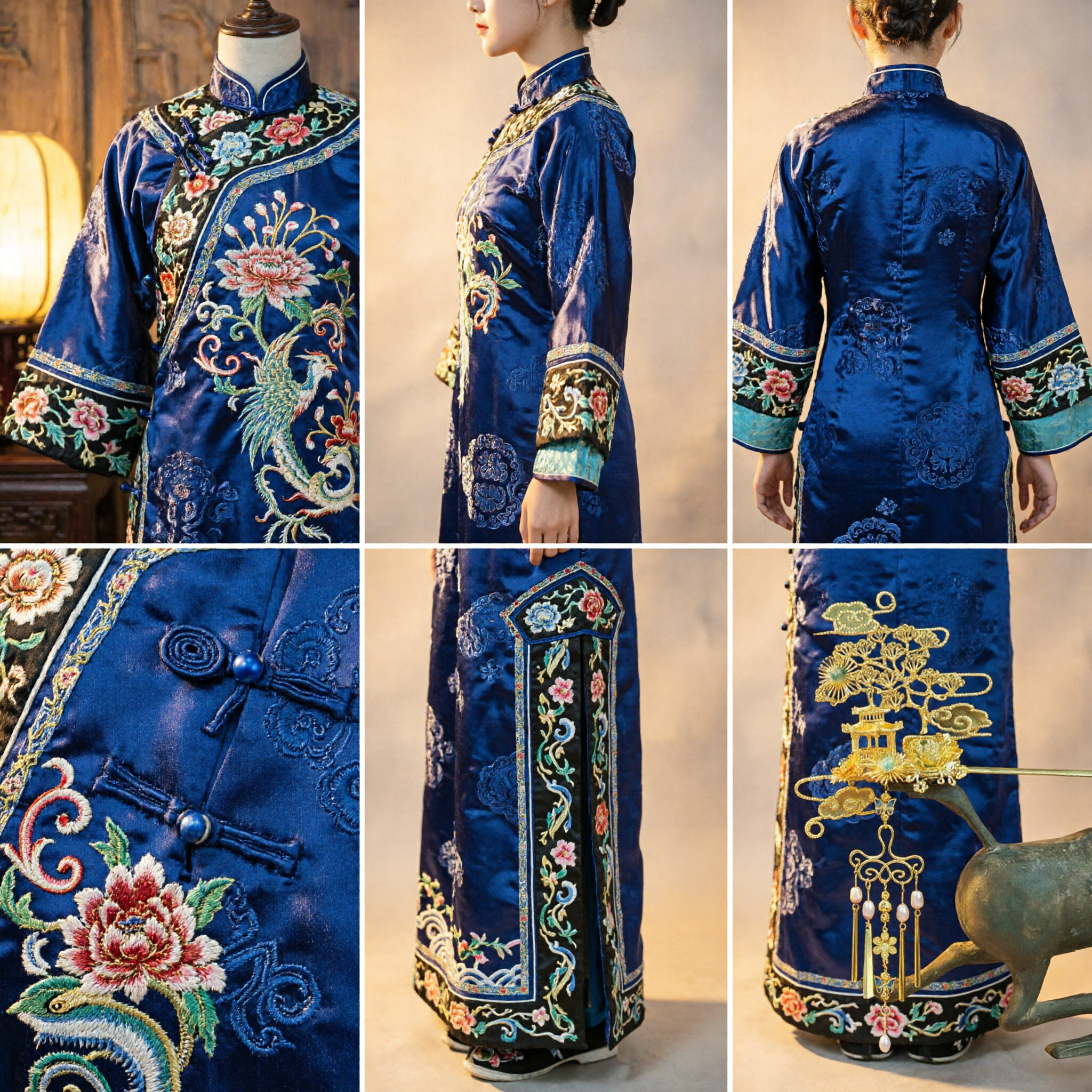 Традиционная китайская позолоченная шпилька с дизайном павильона и облаков для свадебных аксессуаров невесты в ханьфу - Asian Costume