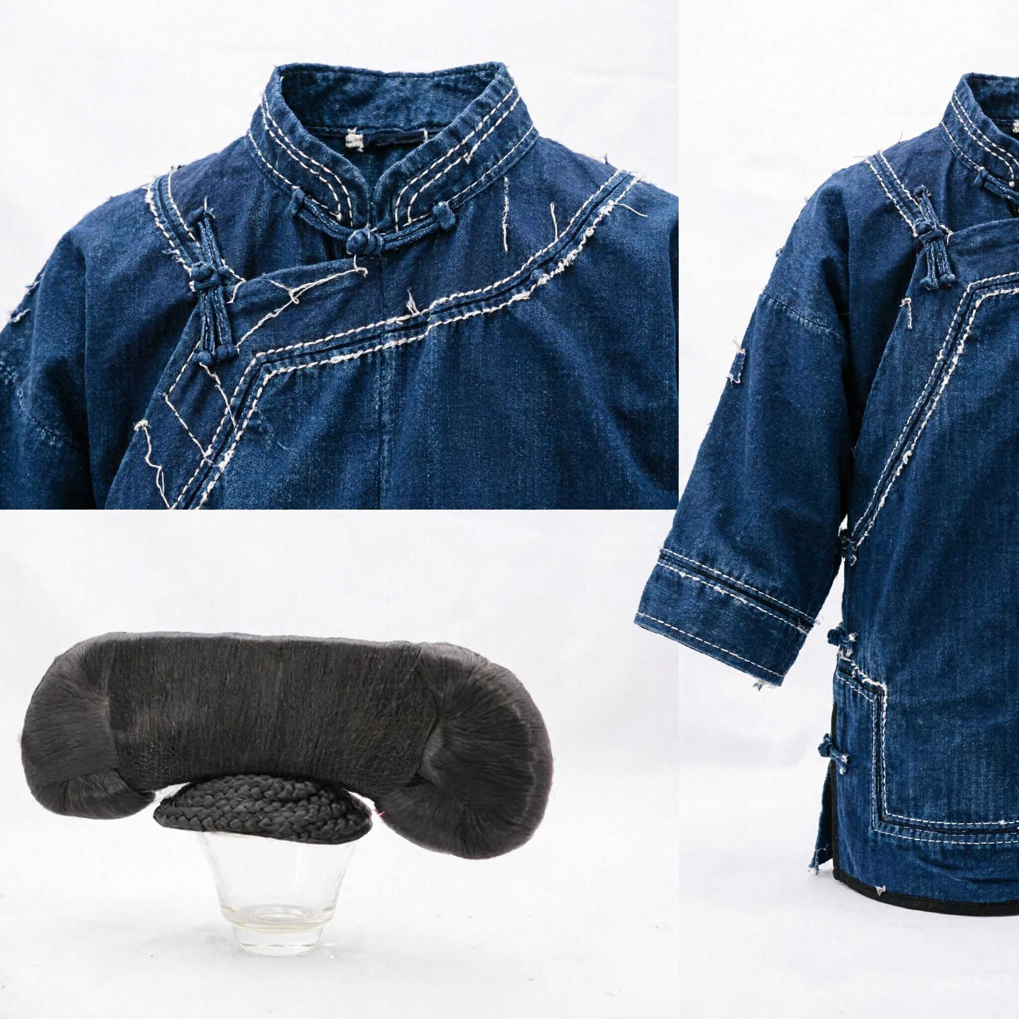 Base per Parrucca con Chignon Nero Tradizionale Cinese per Costume Antico Hanfu Accessorio Cosplay per Donne - Asian Costume