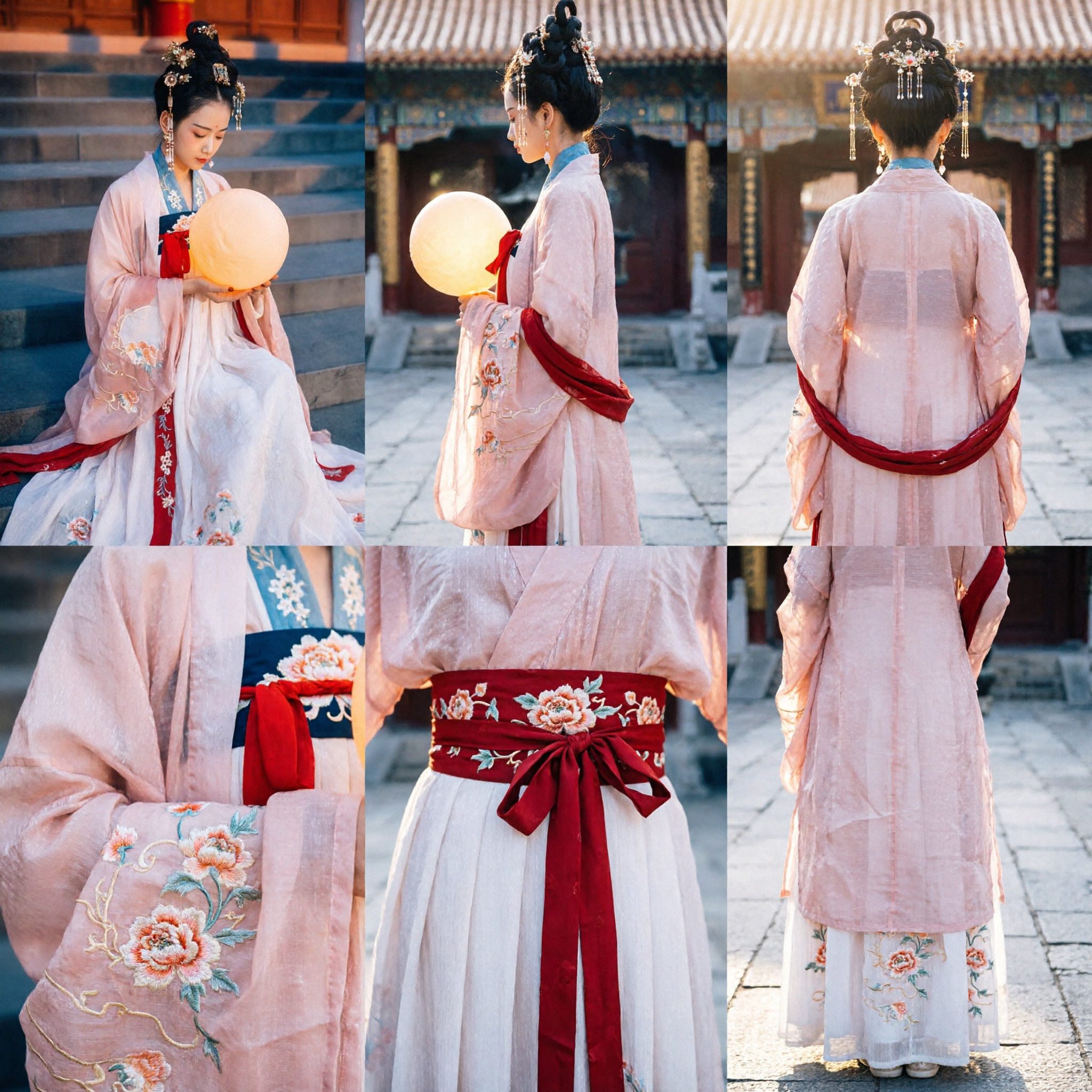 Robe de Fée Élégante Rose Chinoise Hanfu Costume Ancien Traditionnel pour Femmes avec Broderie Florale pour Cosplay et Photographie - Asian Costume