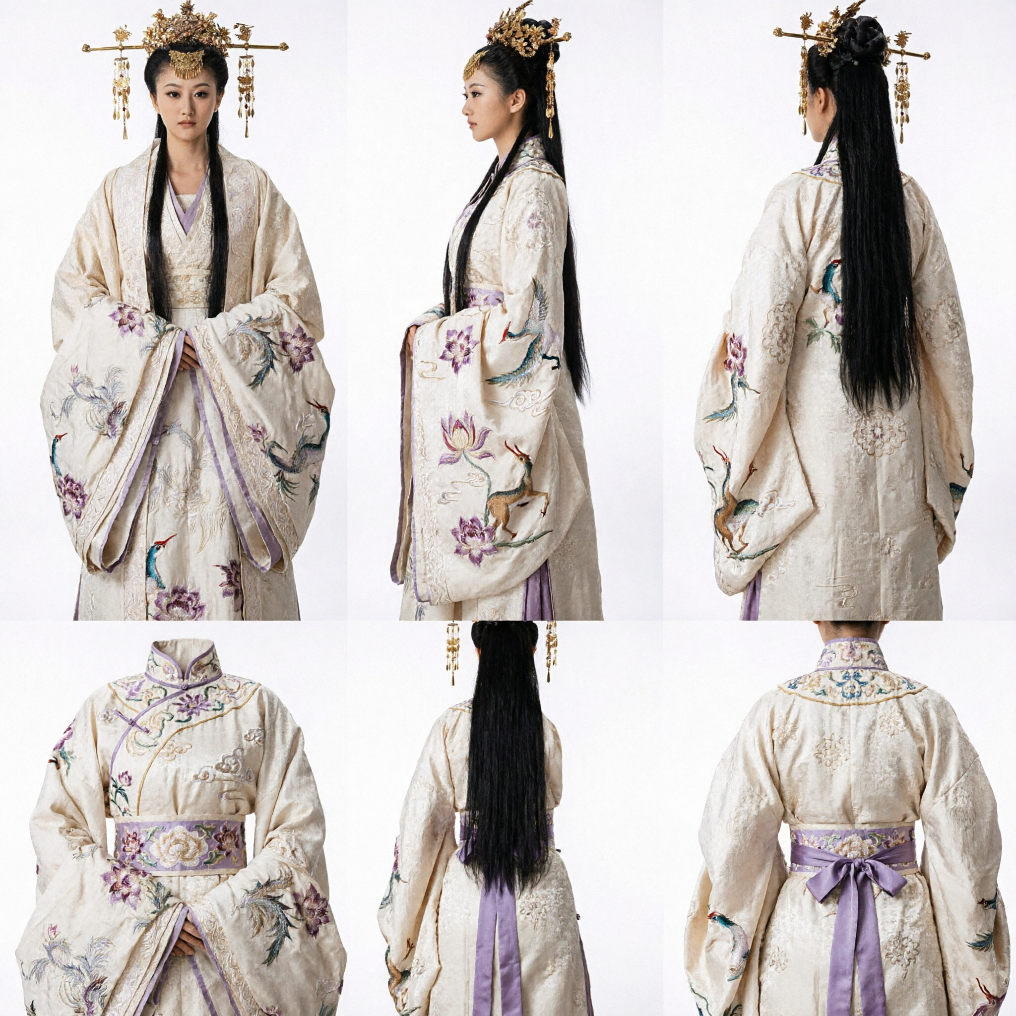 Antikes chinesisches Hanfu-Kostüm für Frauen traditionelles königliches Adelskleid Blumenstickerei historisches Cosplay-Outfit - Asian Costume