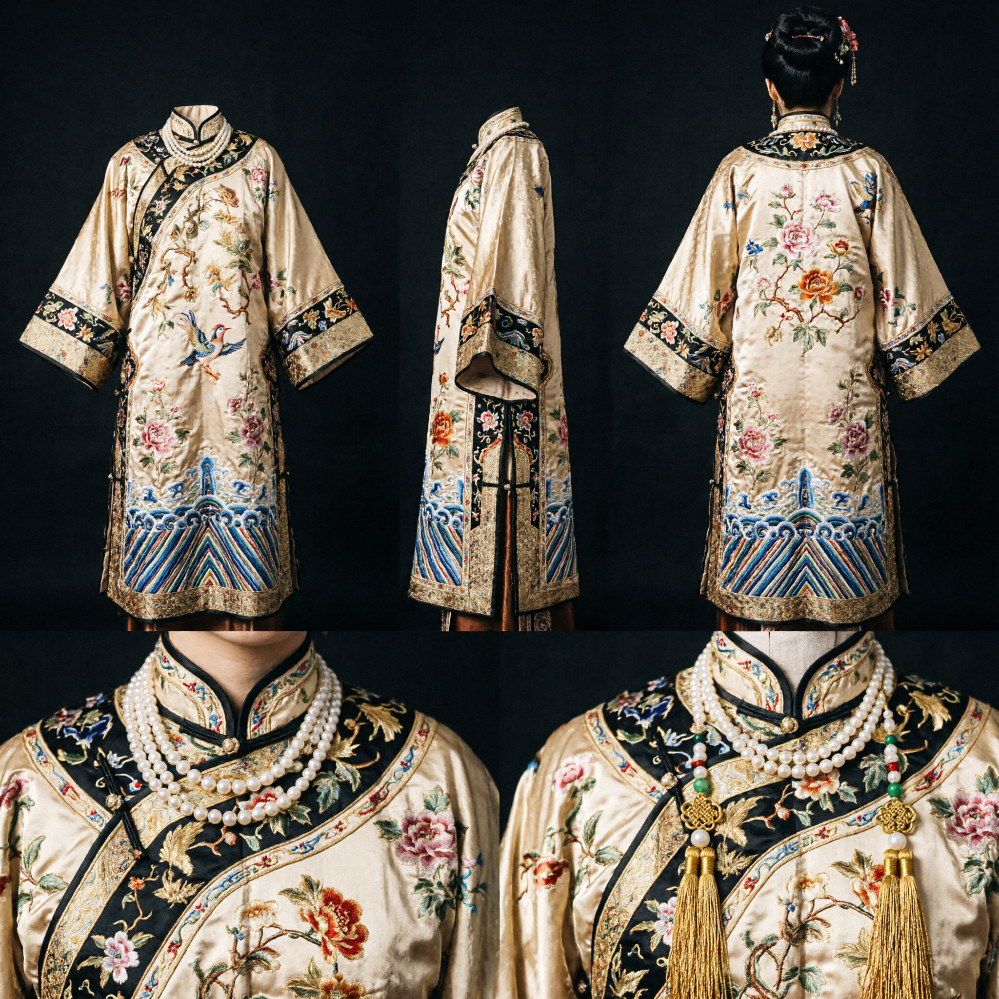 Традиционный китайский костюм императрицы эпохи Цин, древний императорский придворный халат для женщин, платье для исторического косплея и выступлений - Asian Costume