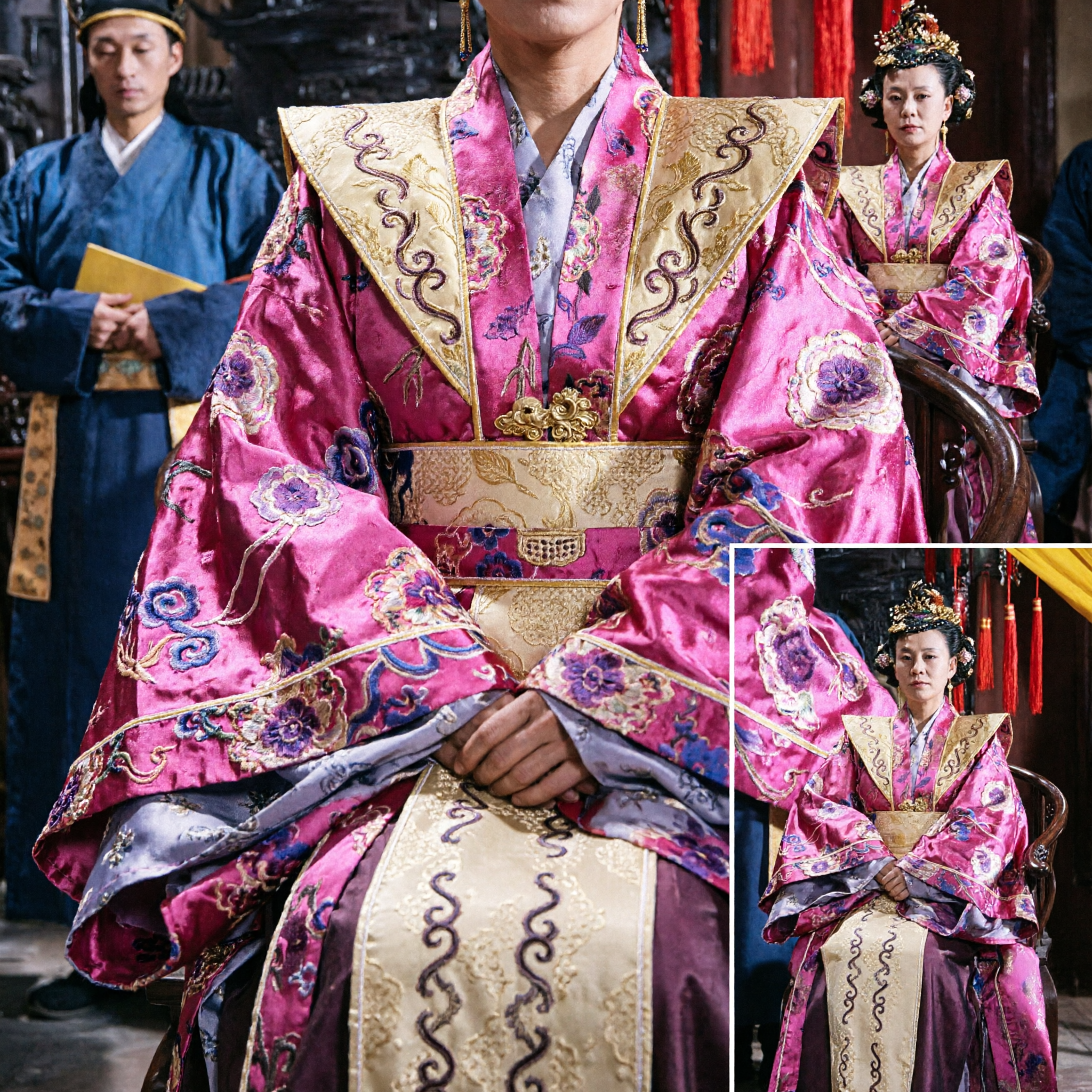 Fantasia Hanfu de Imperatriz Rosa Chinesa Antiga, Vestido da Corte Imperial Tradicional para Performance de Mulheres - Asian Costume