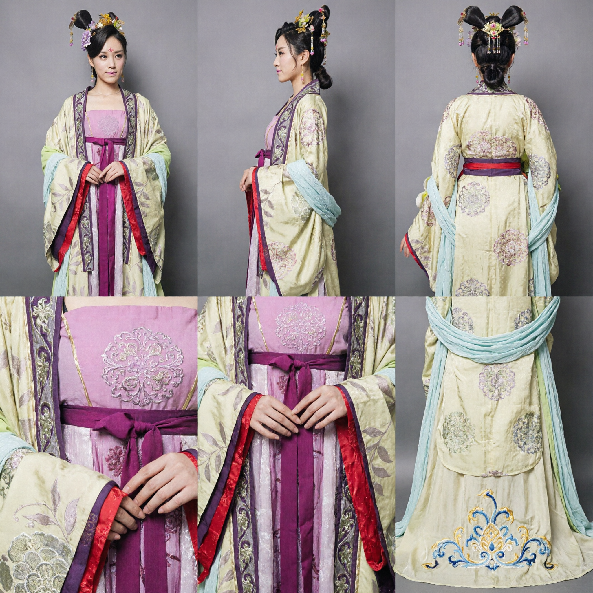 Costume Dama di Palazzo Hanfu della Dinastia Tang Cinese Antica, Elegante Vestito Principessa Tradizionale per Donne per Cosplay - Asian Costume