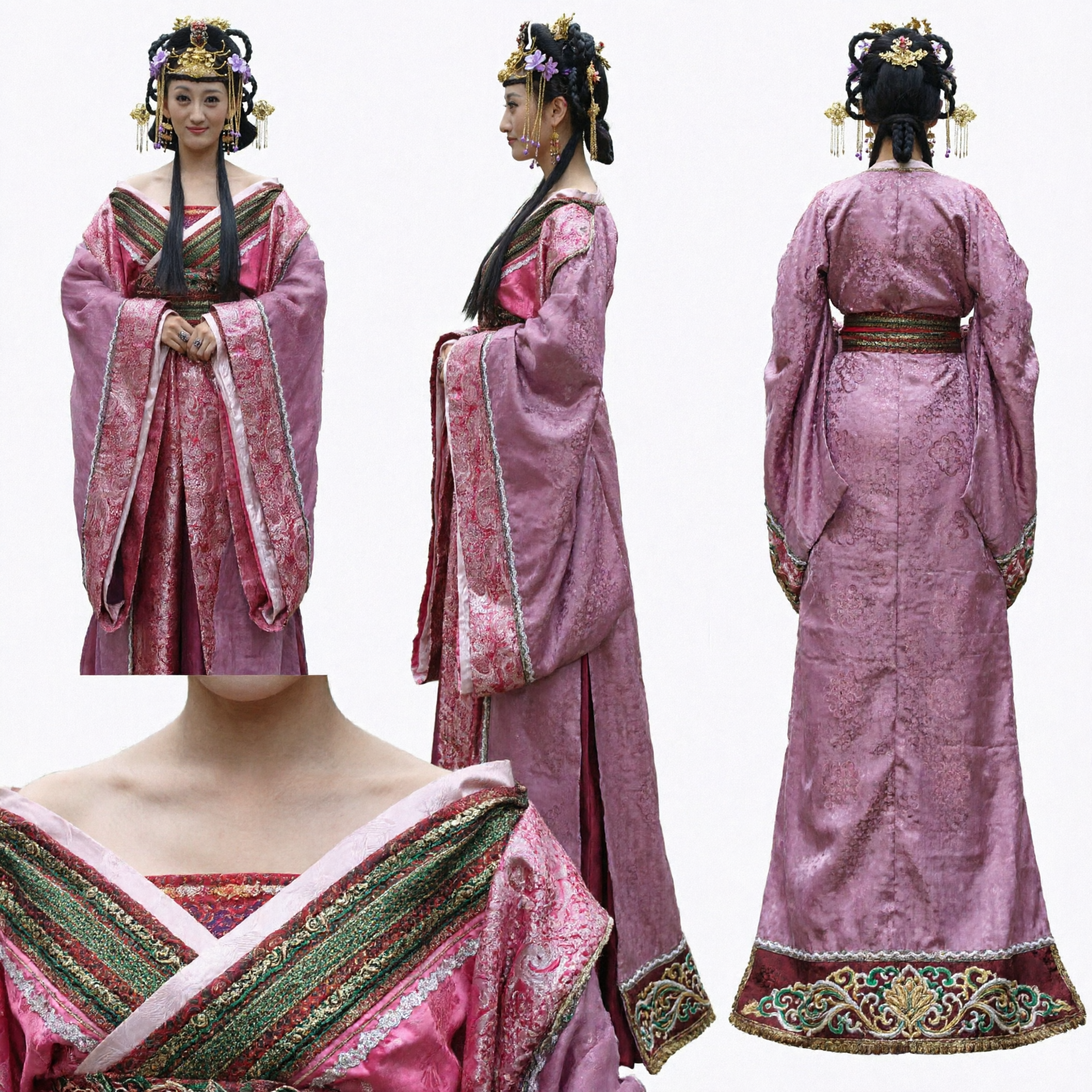 Exquisiet Oud-Chinees Tang-dynastie Prinses Hanfu Kostuum Traditioneel Paleis Adellijke Vrouw Jurk voor Vrouwen - Asian Costume