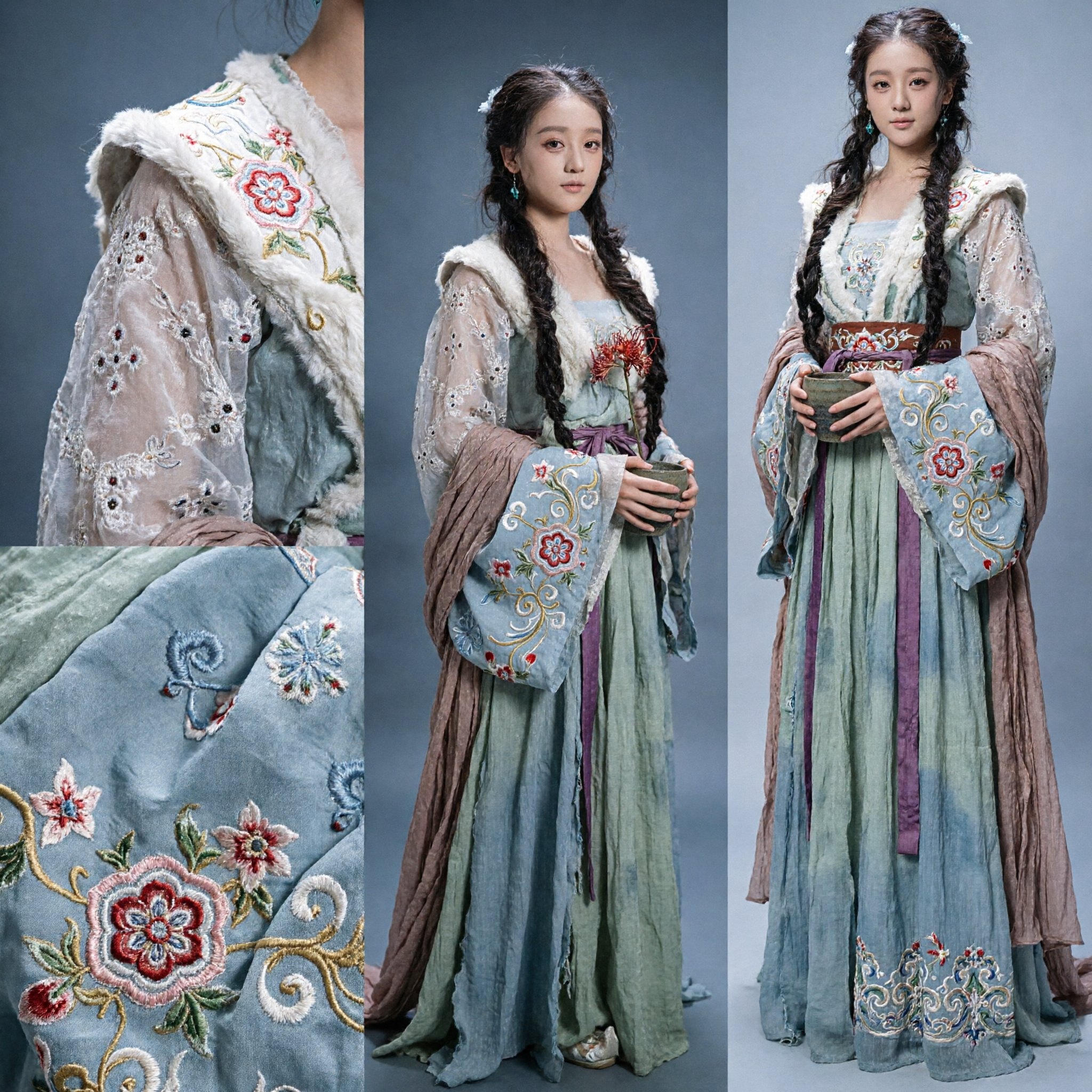 Tradycyjny kobiecy starożytny chiński strój Hanfu Fantazyjna suknia Wuxia do cosplayu i występów w historycznych dramatach - Asian Costume