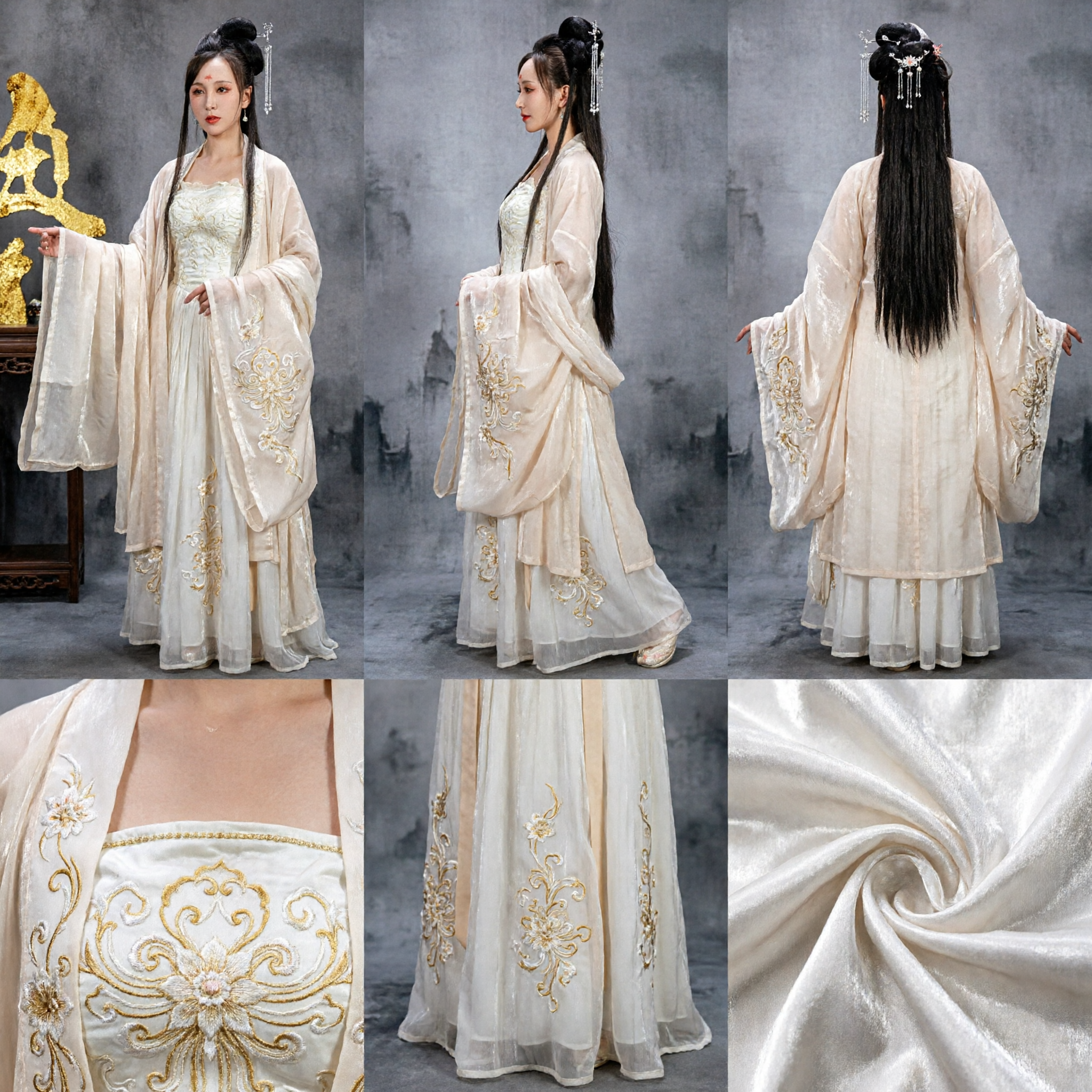 Elegante Costume Hanfu Fata Antica Cinese Abito Tradizionale Stile Dinastia Tang per Donne per Spettacoli - Asian Costume