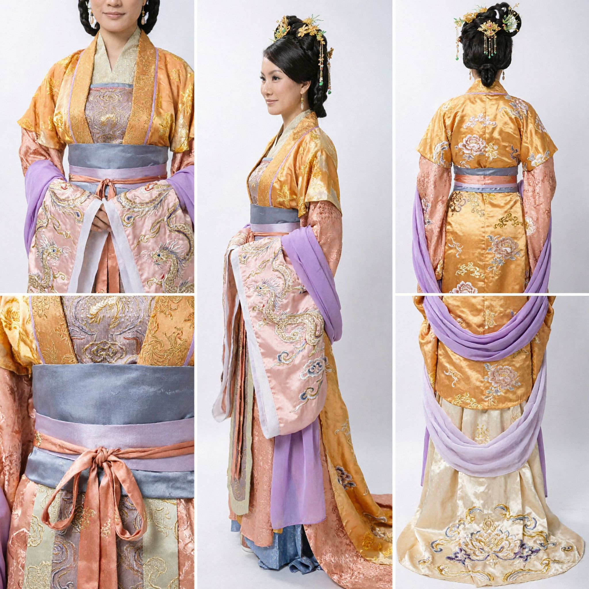 Traje Hanfu da Princesa Chinesa Antiga Estilo Dinastia Tang Vestido Tradicional para Teatro e Cosplay Feminino - Asian Costume