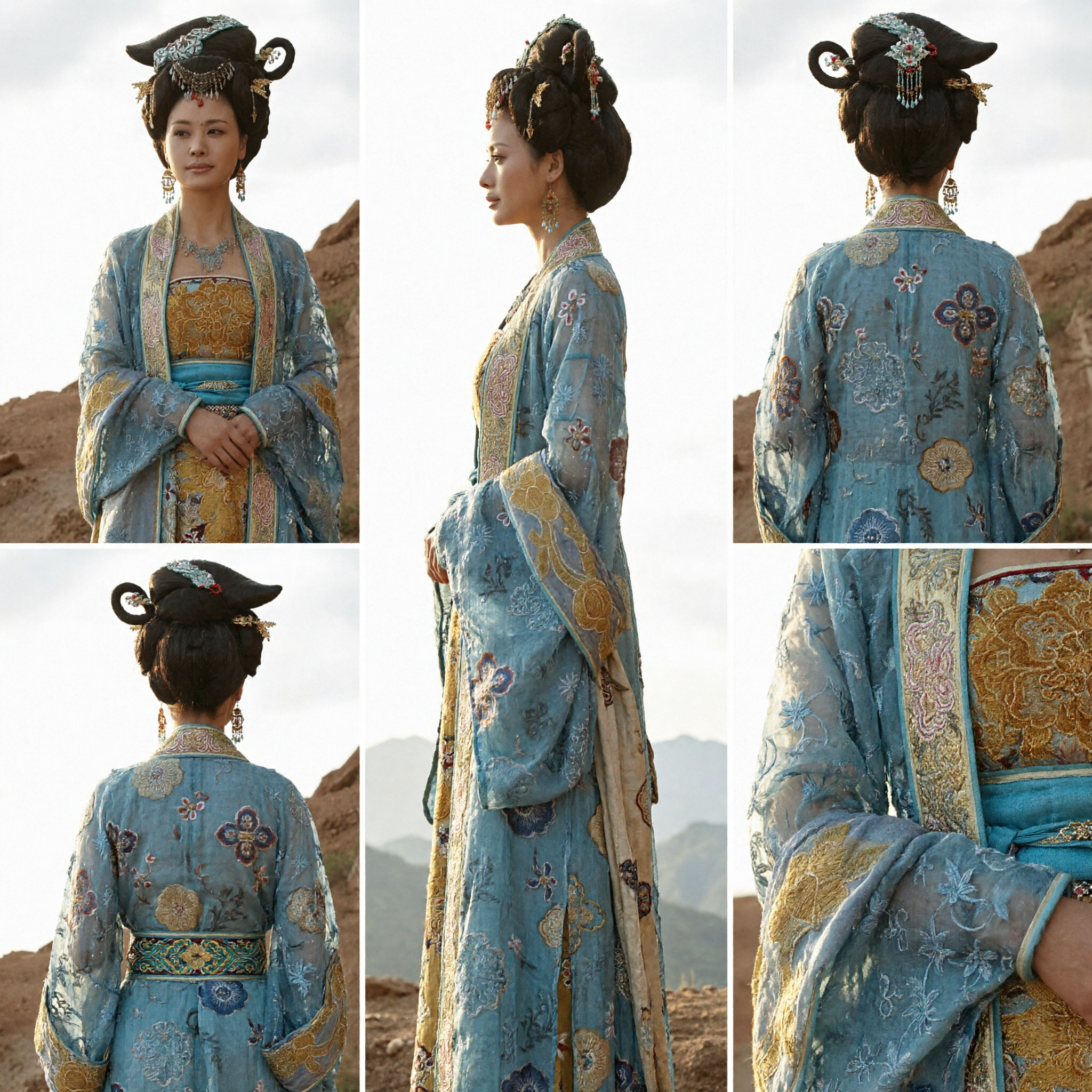 Costume Hanfu de Princesse de la Dynastie Tang Chinoise Ancienne - Robe Traditionnelle de Dame du Palais pour Femmes (Cosplay) - Asian Costume