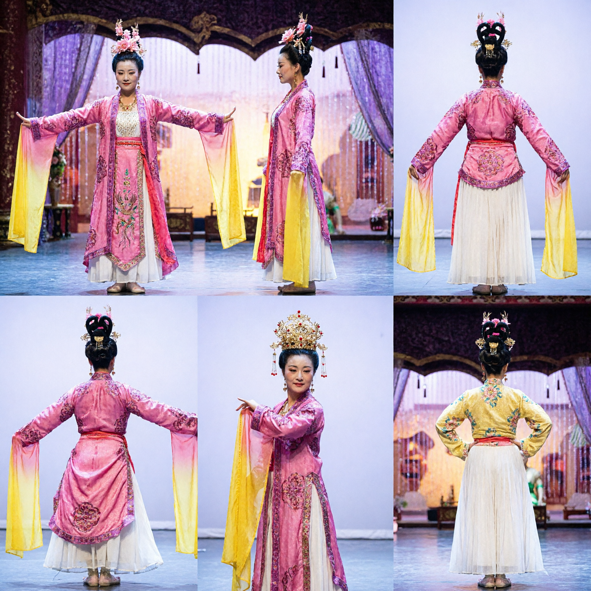 Traje de Dança Tradicional Chinês Elegante Vestido de Fada Hanfu Antigo para Mulheres para Performance de Palco e Dança com Fitas - Asian Costume