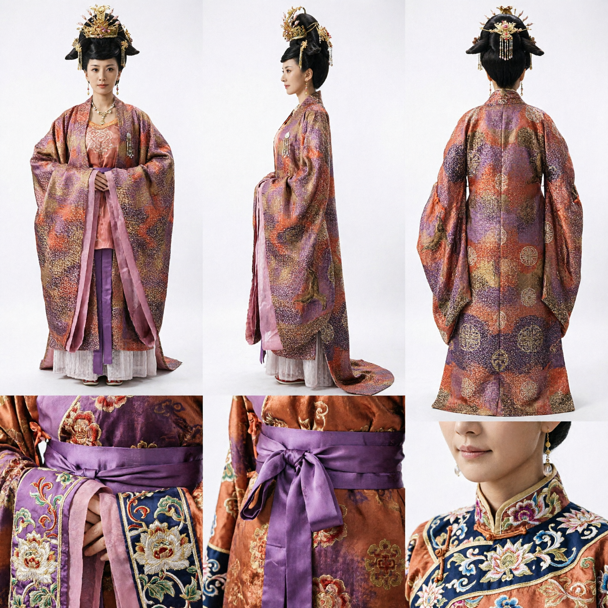 Costume d'Impératrice de la Dynastie Tang Traditionnelle Chinoise - Robe Hanfu Ancienne de Dame du Palais pour Femmes - Cosplay Historique - Asian Costume
