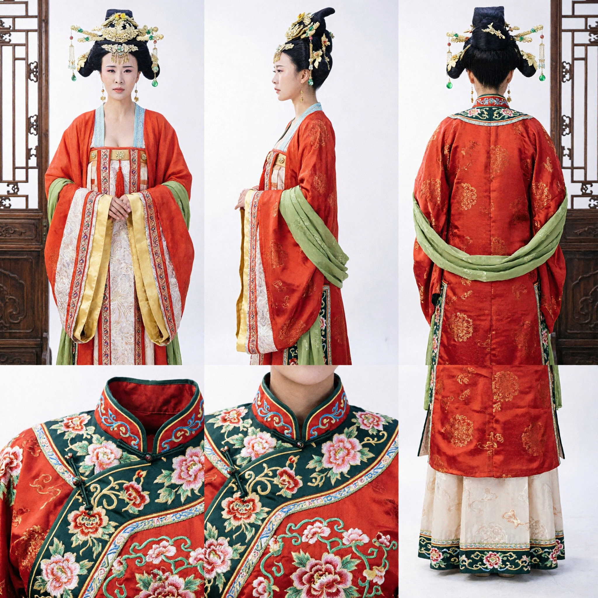 Costume de Dame du Palais de la Dynastie Tang Traditionnelle - Robe Hanfu Ancienne d'Impératrice pour Femmes - Cosplay Historique - Asian Costume