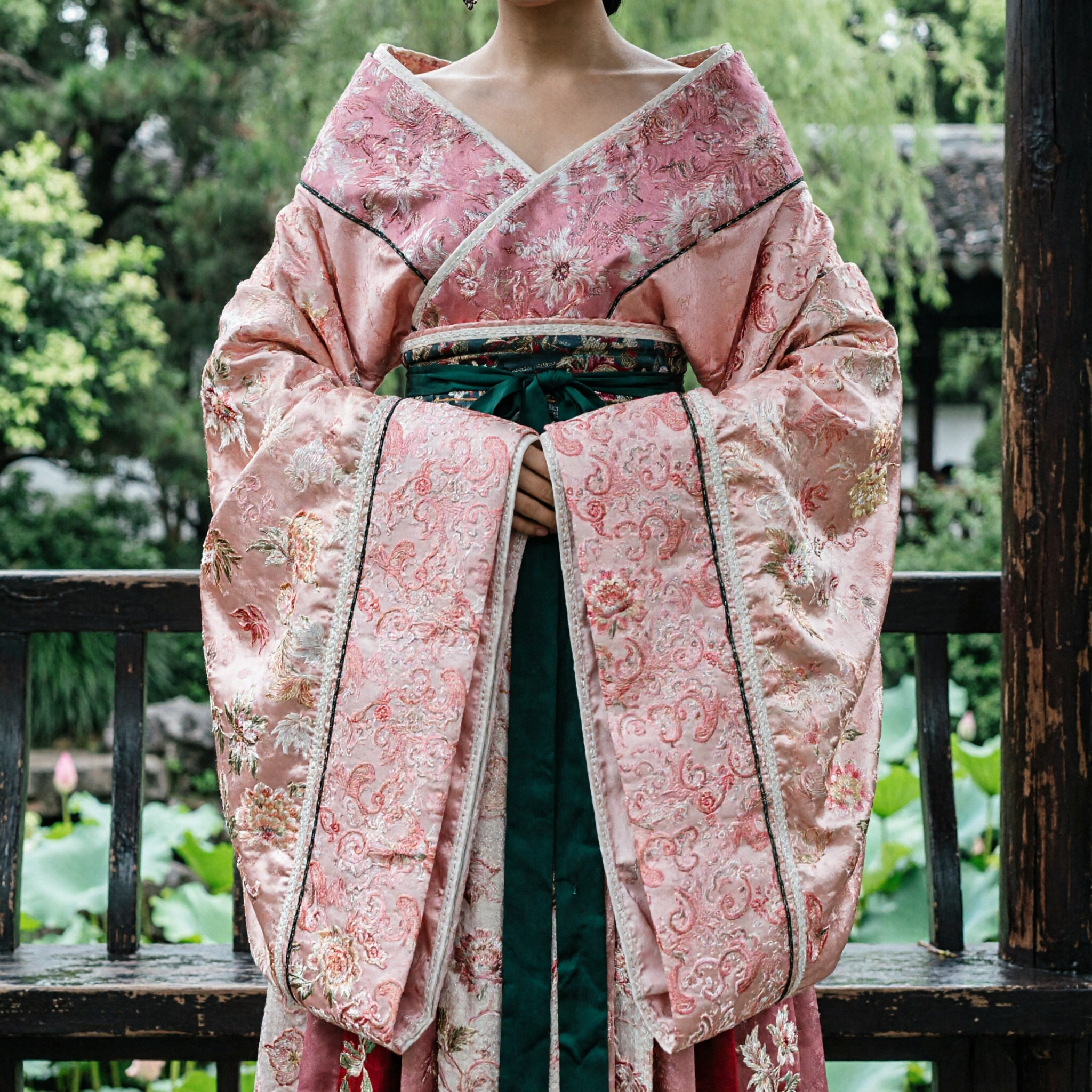 Elegant Roze Oud Chinese Prinses Hanfu-kostuum Traditionele Brokaatjurk voor Vrouwen Historische Cosplay - Asian Costume