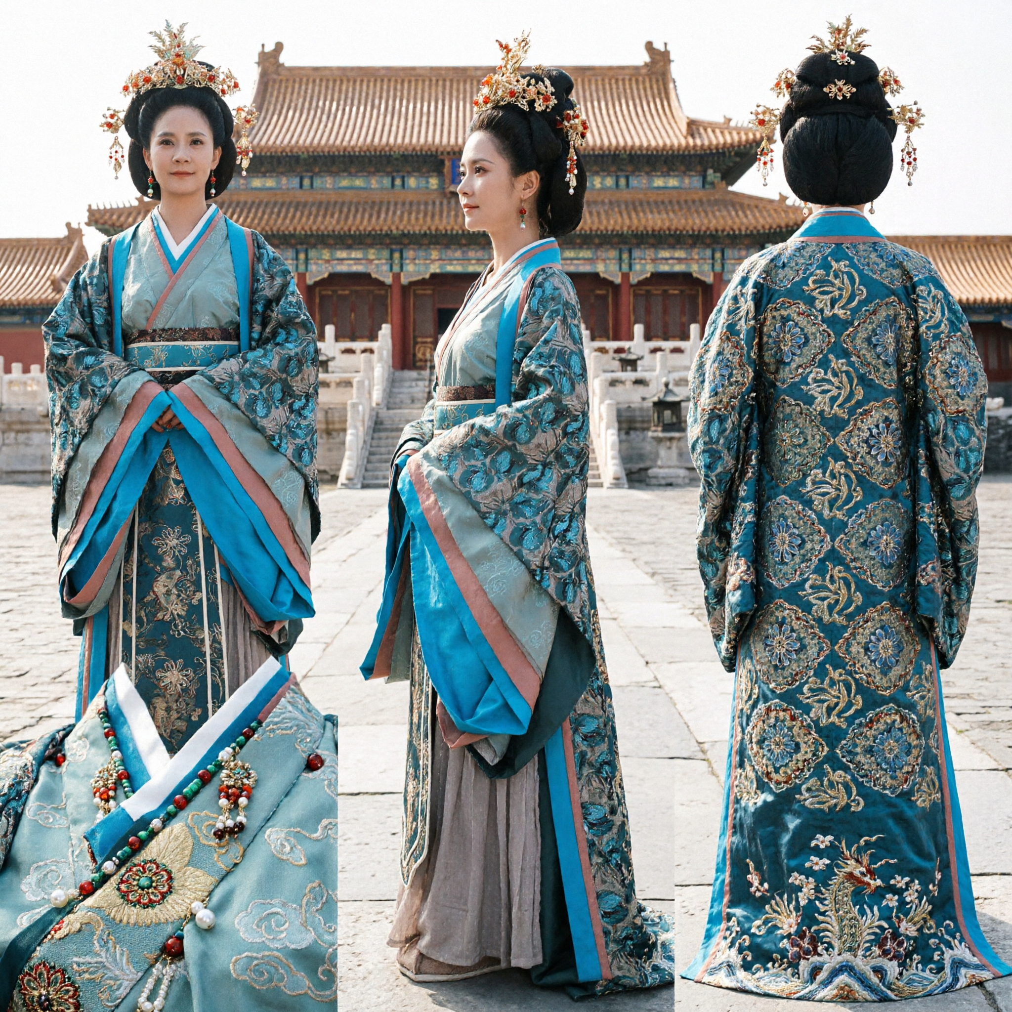 Oud Chinese Keizerin Kostuum Traditioneel Hanfu Adellijke Vrouw Paleis Damejurk voor Historisch Drama Cosplay - Asian Costume