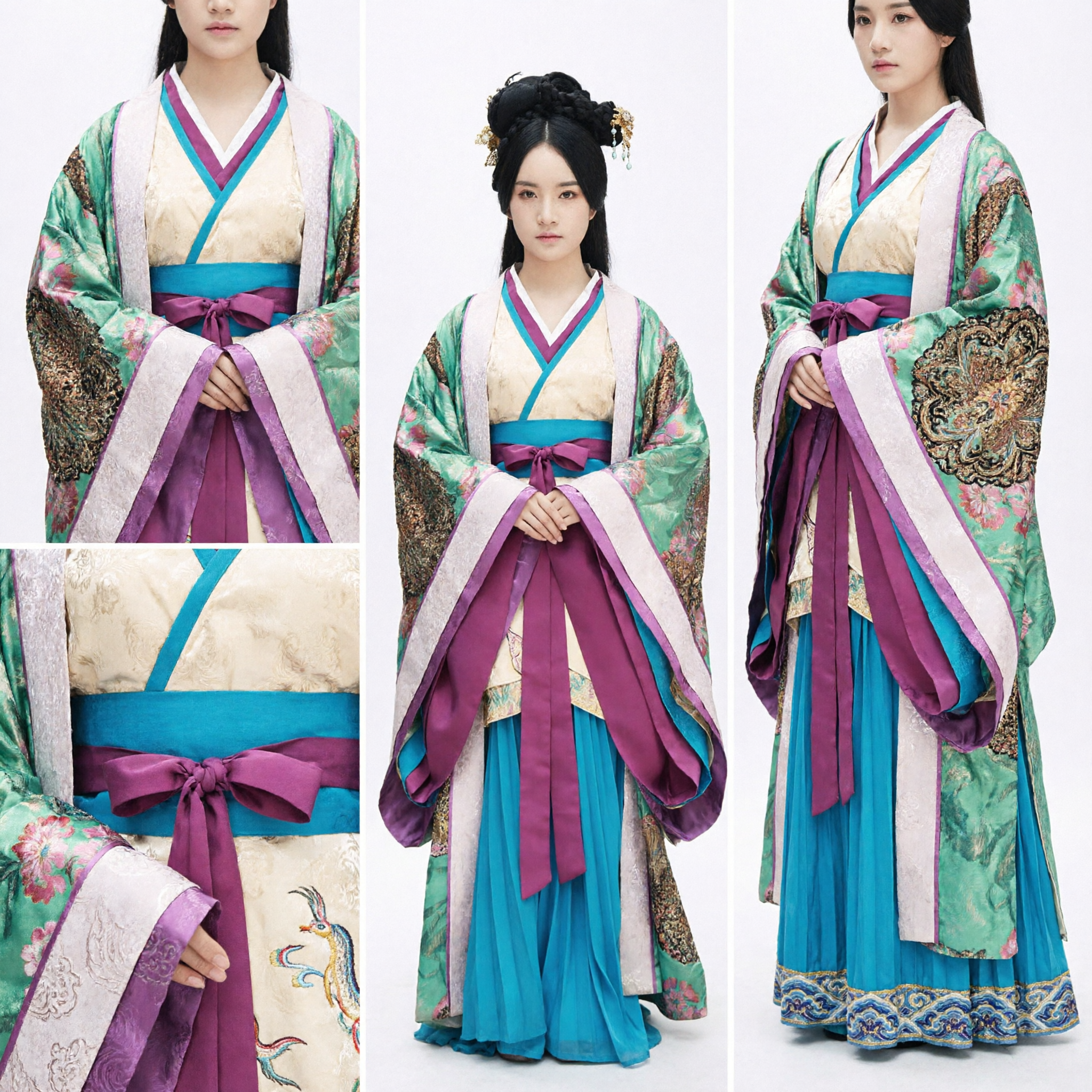 Elegante Traje Tradicional Chinês Antigo Hanfu Vestido Histórico de Dama do Palácio para Mulheres em Cosplay e Eventos Culturais - Asian Costume