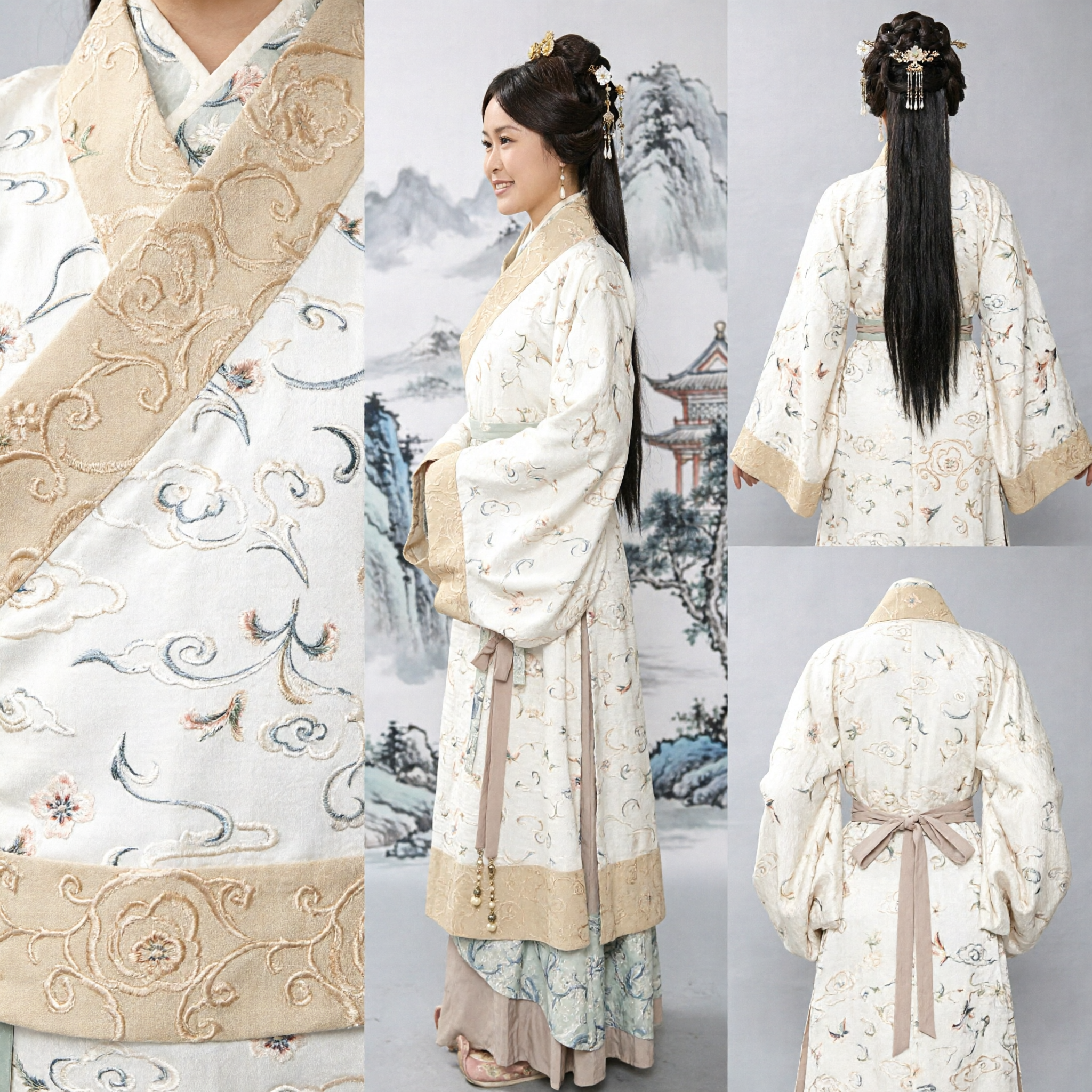 Abito Hanfu tradizionale cinese, Costume da nobildonna della dinastia Han antico, Set completo per donne per cosplay e performance - Asian Costume