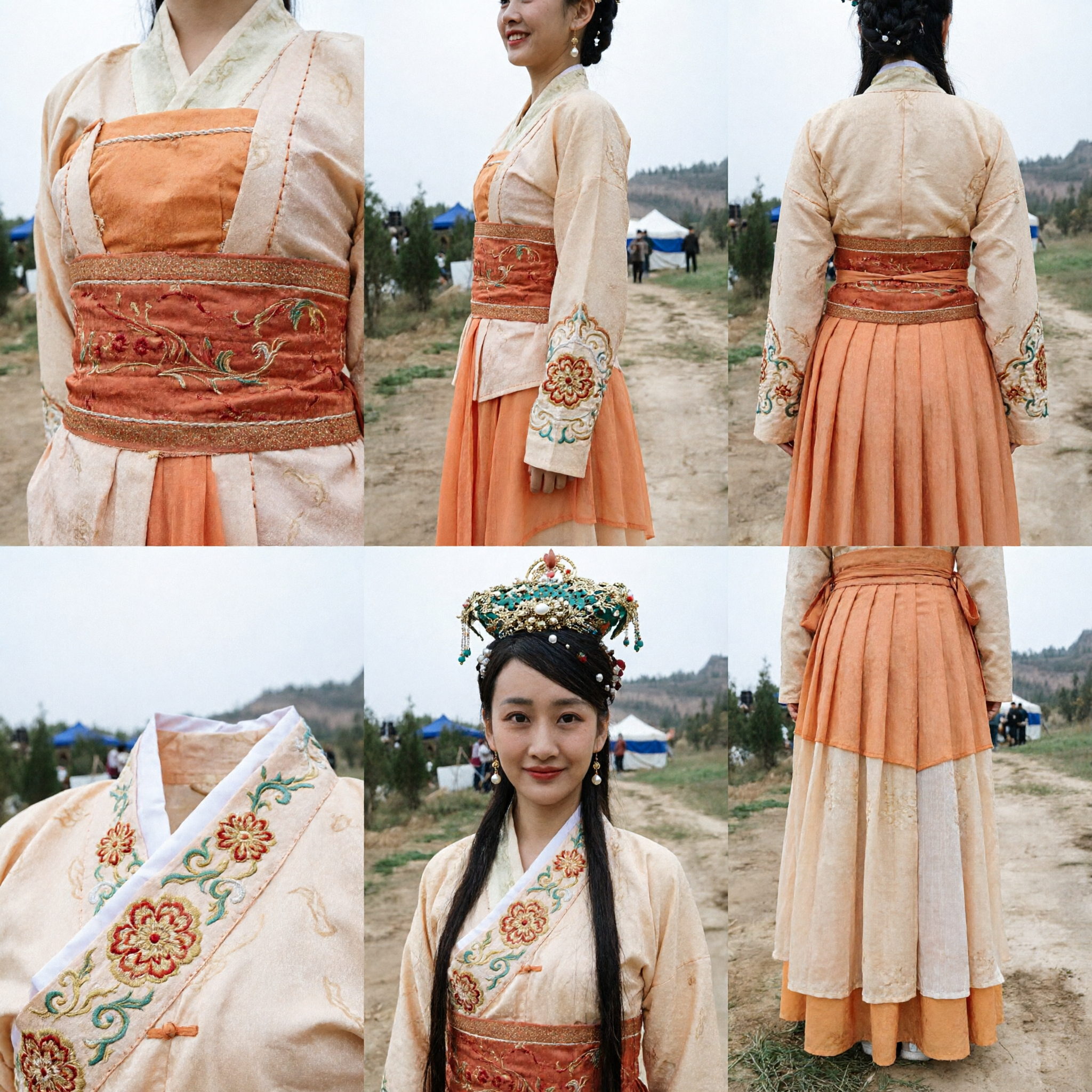 Elegante Traje de Mulher Nobre Hanfu Chinês Antigo Vestido de Princesa da Dinastia Tang Tradicional para Cosplay e Fotografia - Asian Costume