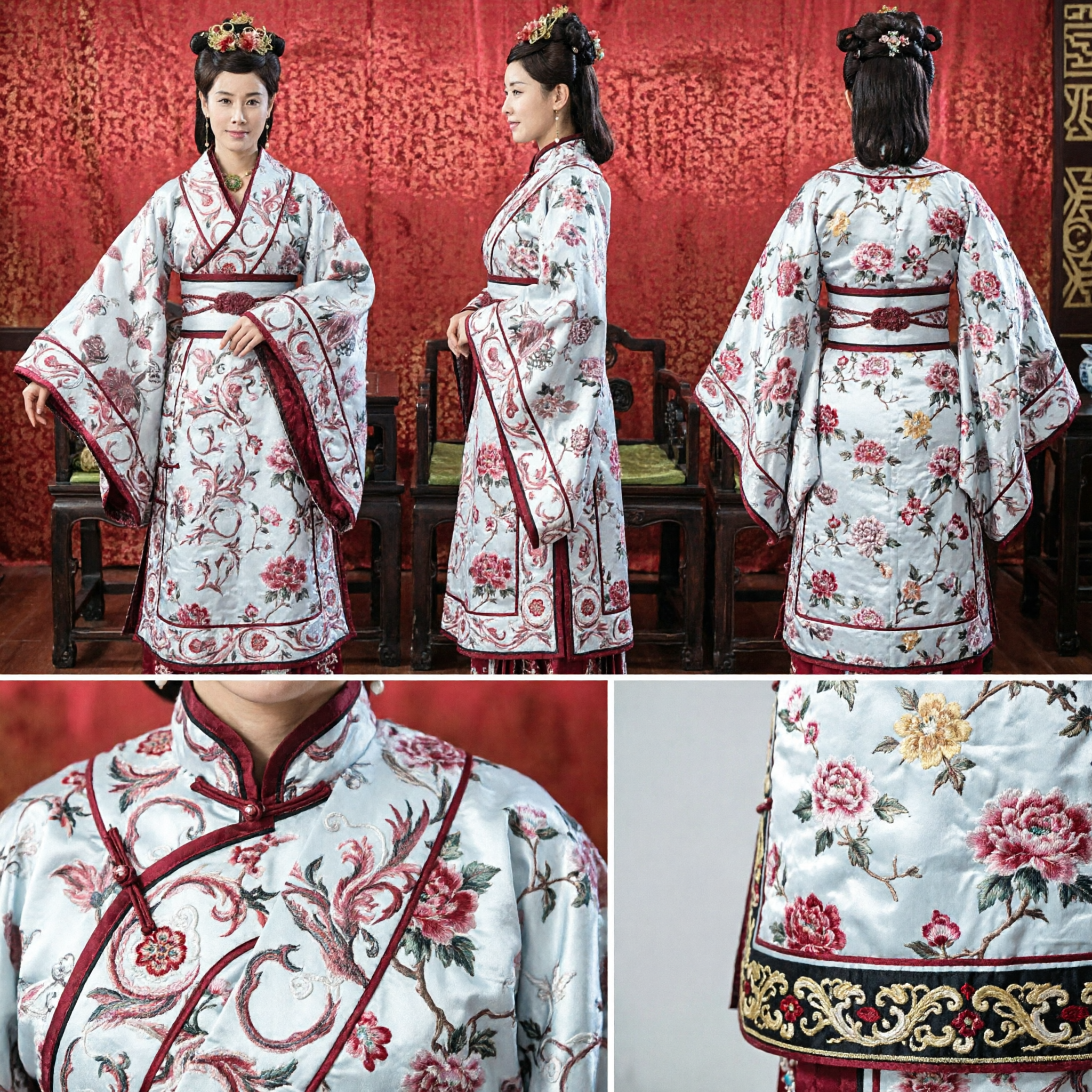 Traje Hanfu Chinês Tradicional para Mulheres Vestido Manto de Dama do Palácio da Dinastia Han Antiga para Cosplay - Asian Costume