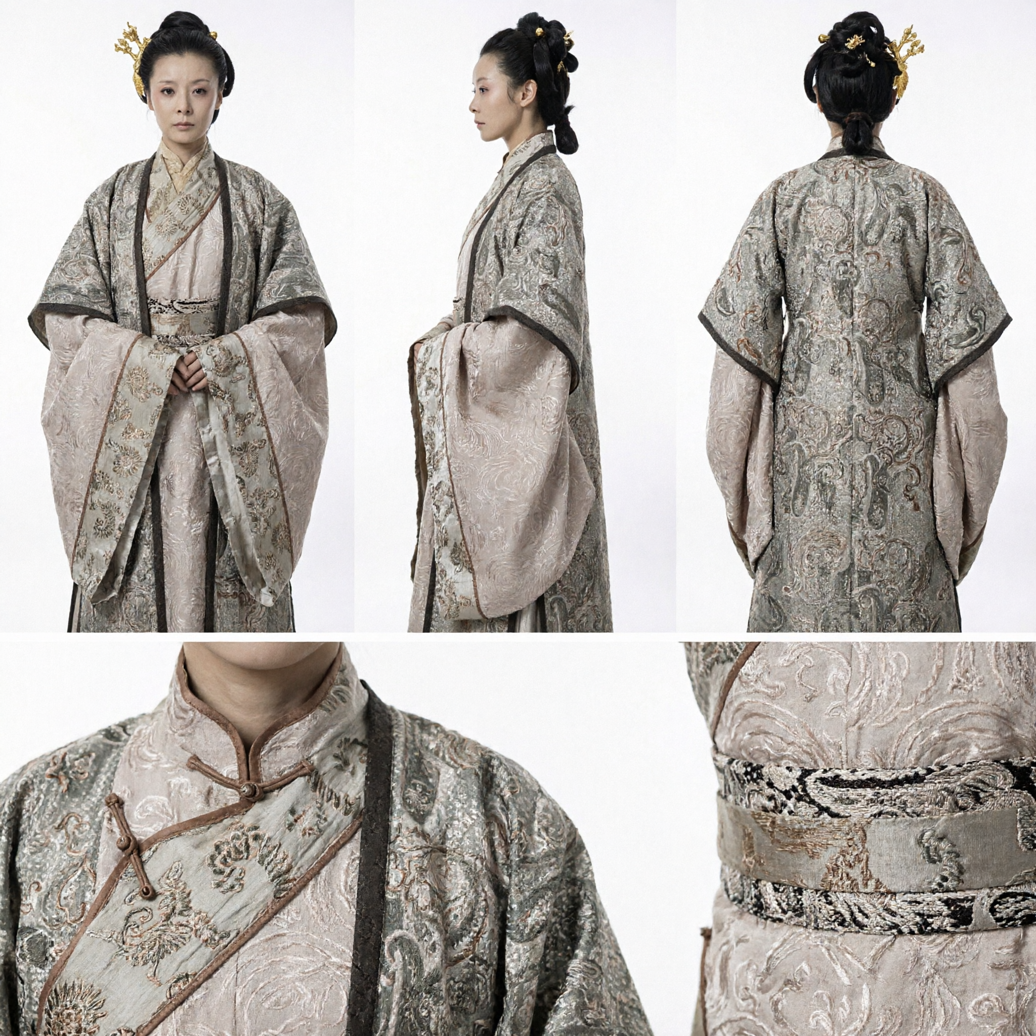 Traje Hanfu Chinês Tradicional Antigo de Dama Nobre Vestuário para Drama Histórico de Época para Mulheres Cosplay - Asian Costume