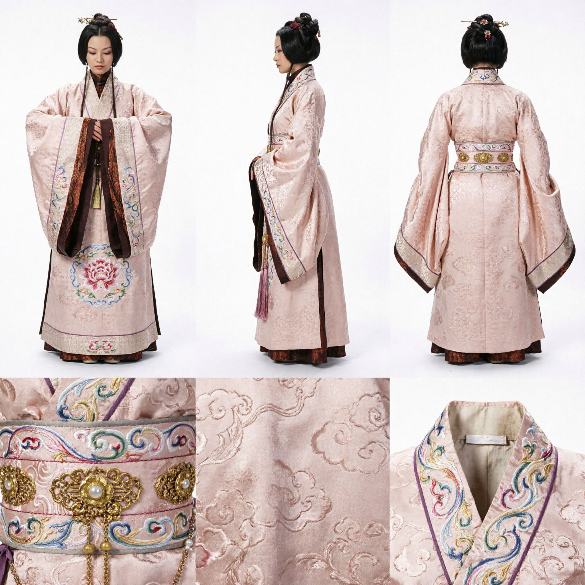 Elegante Traje Hanfu Chinês Antigo para Mulheres Vestido Tradicional de Dama do Palácio para Cosplay de Drama Histórico - Asian Costume