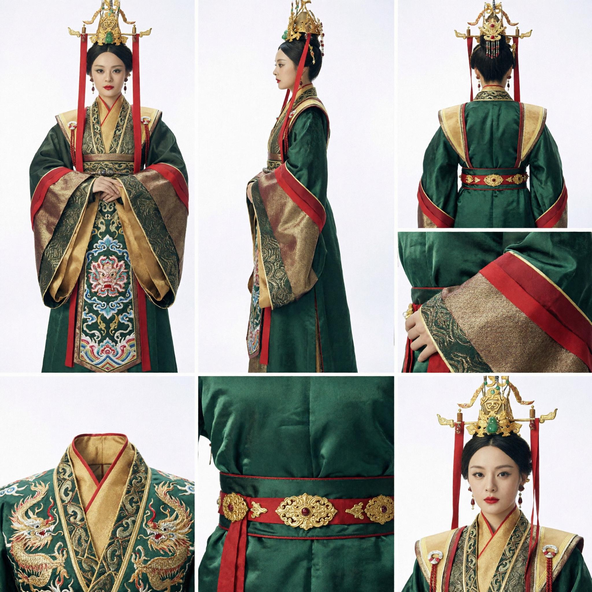 Costume da Imperatrice Cinese Tradizionale Hanfu, Veste da Regina dell'Antica Dinastia per Donne, Cosplay Storico - Asian Costume