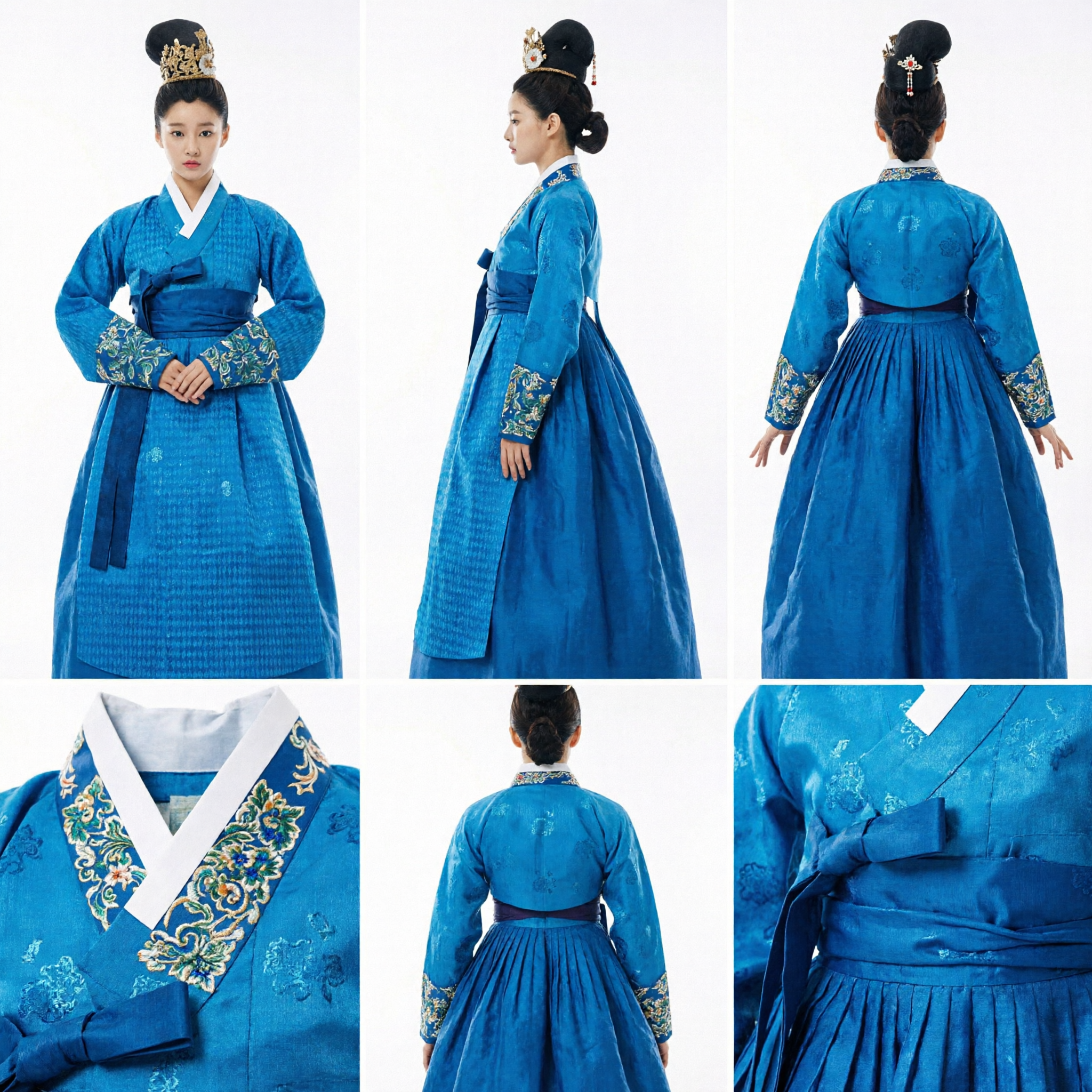 Traje Hanfu Tradicional Chinês Azul, Vestido de Princesa Antigo para Cosplay de Drama Histórico e Festas - Asian Costume