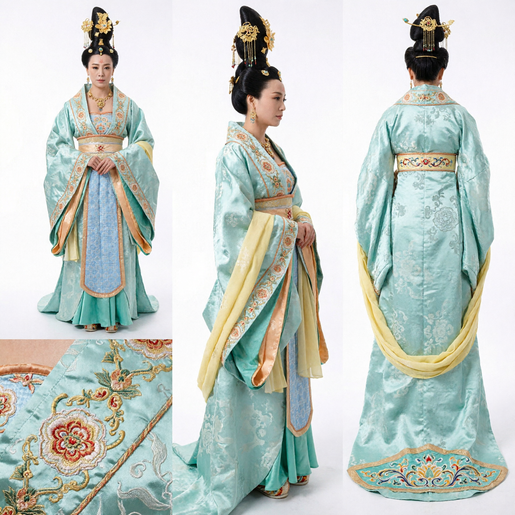 Costume Hanfu de dame du palais de la dynastie Tang chinoise ancienne pour femmes, robe de cosplay historique pour performance - Asian Costume