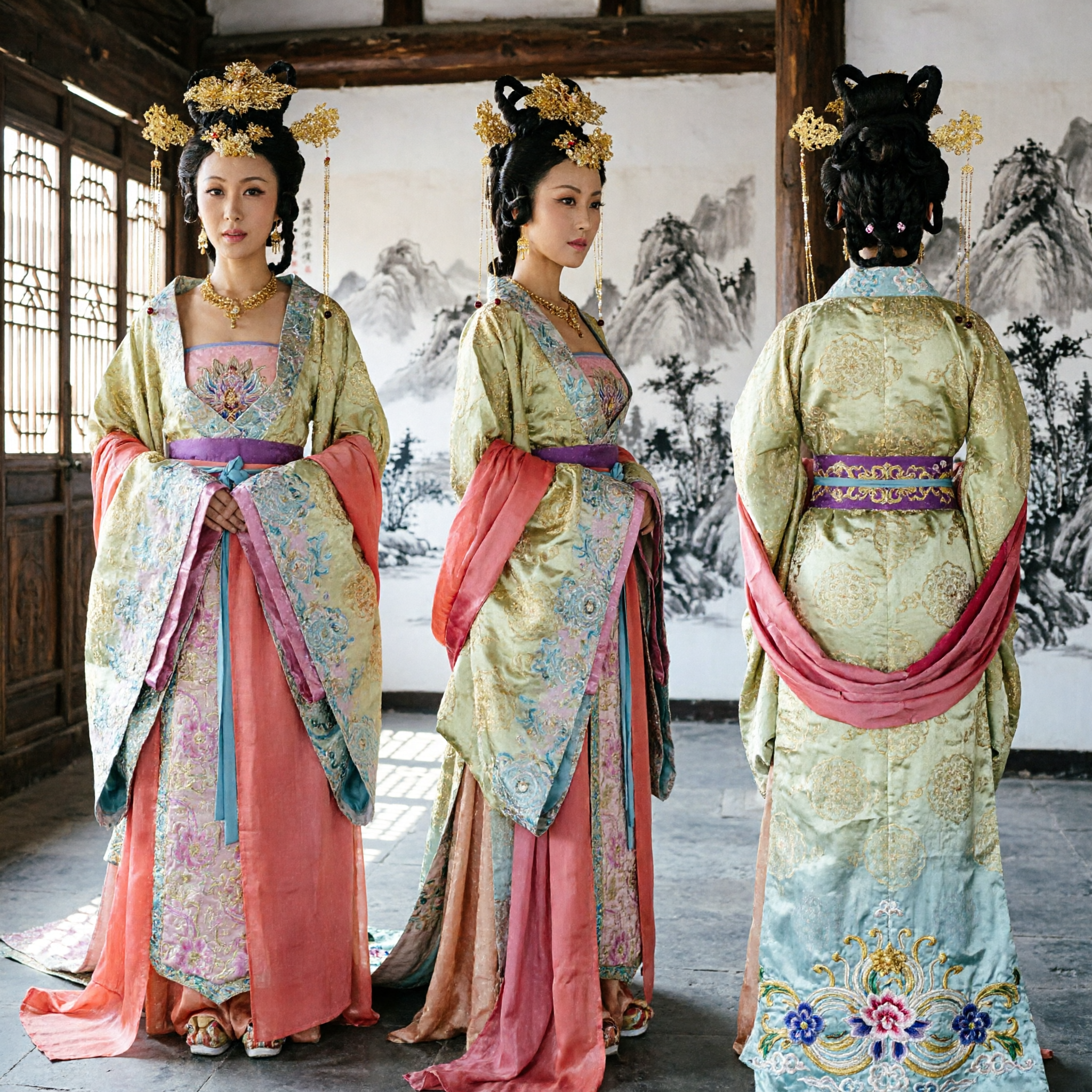 Robe Hanfu de dame du palais de la dynastie Tang traditionnelle chinoise, costume de princesse ancienne avec coiffe pour femmes - Asian Costume