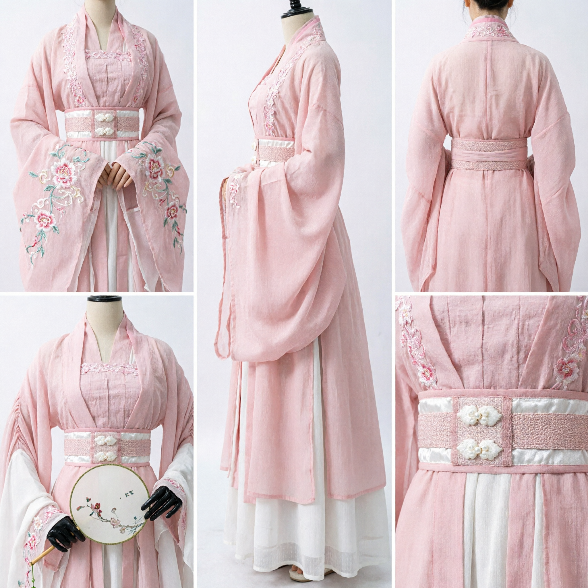 فستان هانفو تقليدي صيني وردي للنساء زي حورية قديم للكوزبلاي والفعاليات الثقافية - Asian Costume