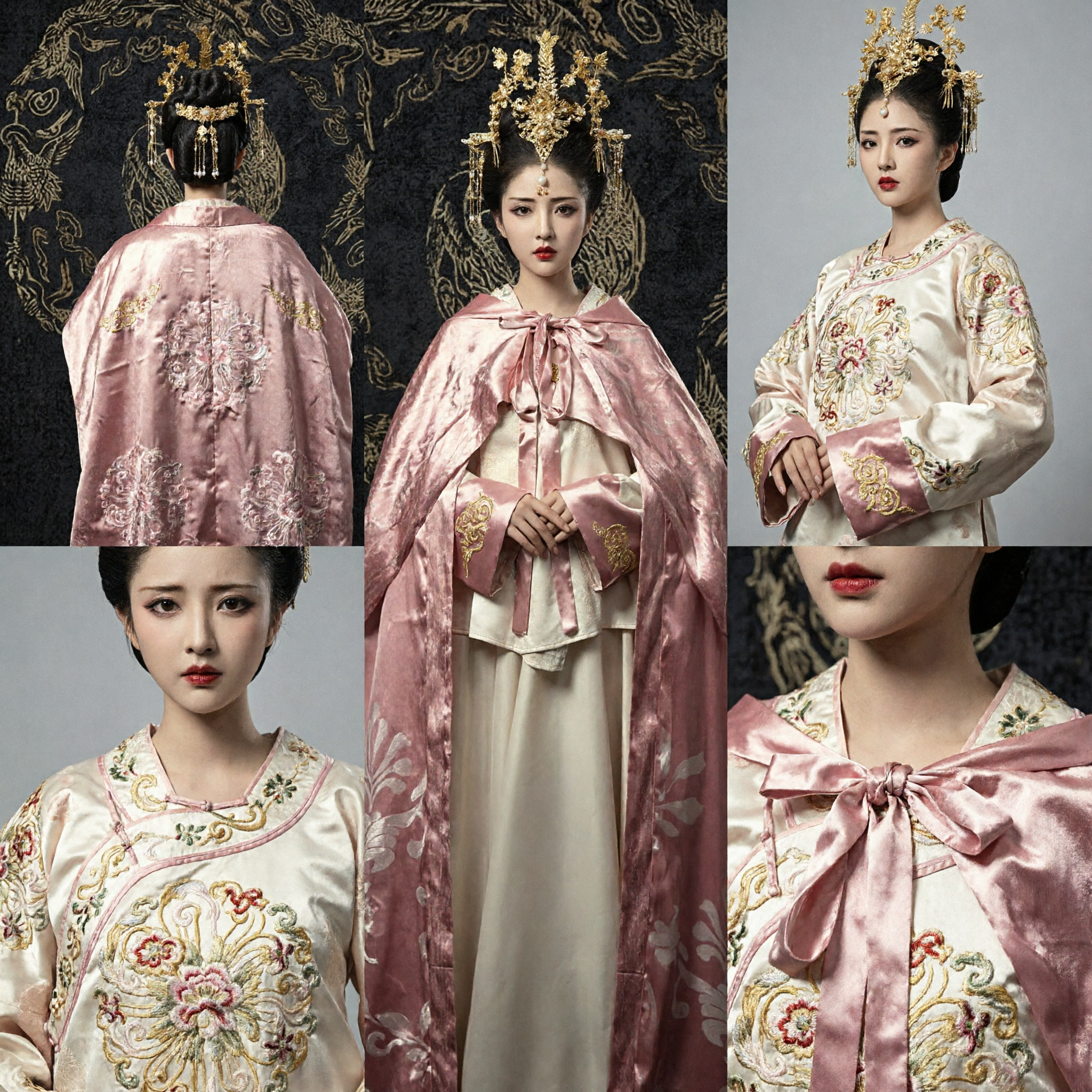 Elegantes Antikes Chinesisches Kaiserinnen Rosa Umhang Hanfu-Kostüm Traditionelles Historisches Kleid für Frauen Cosplay - Asian Costume