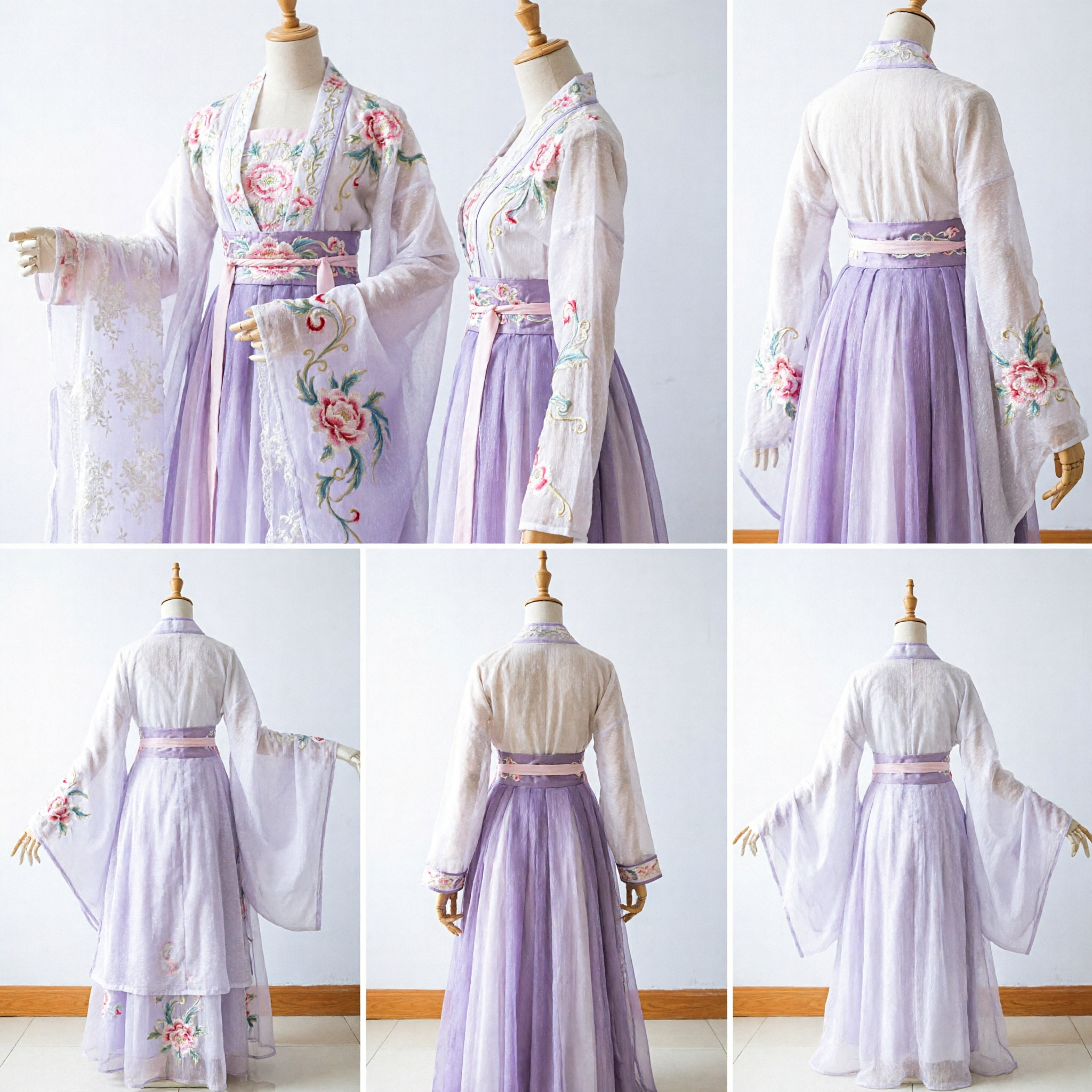Elegant Traditioneel Chinees Hanfu Paars Geborduurd Oud Kostuum Fee Stijl Jurk voor Vrouwen Cosplay Optreden - Asian Costume