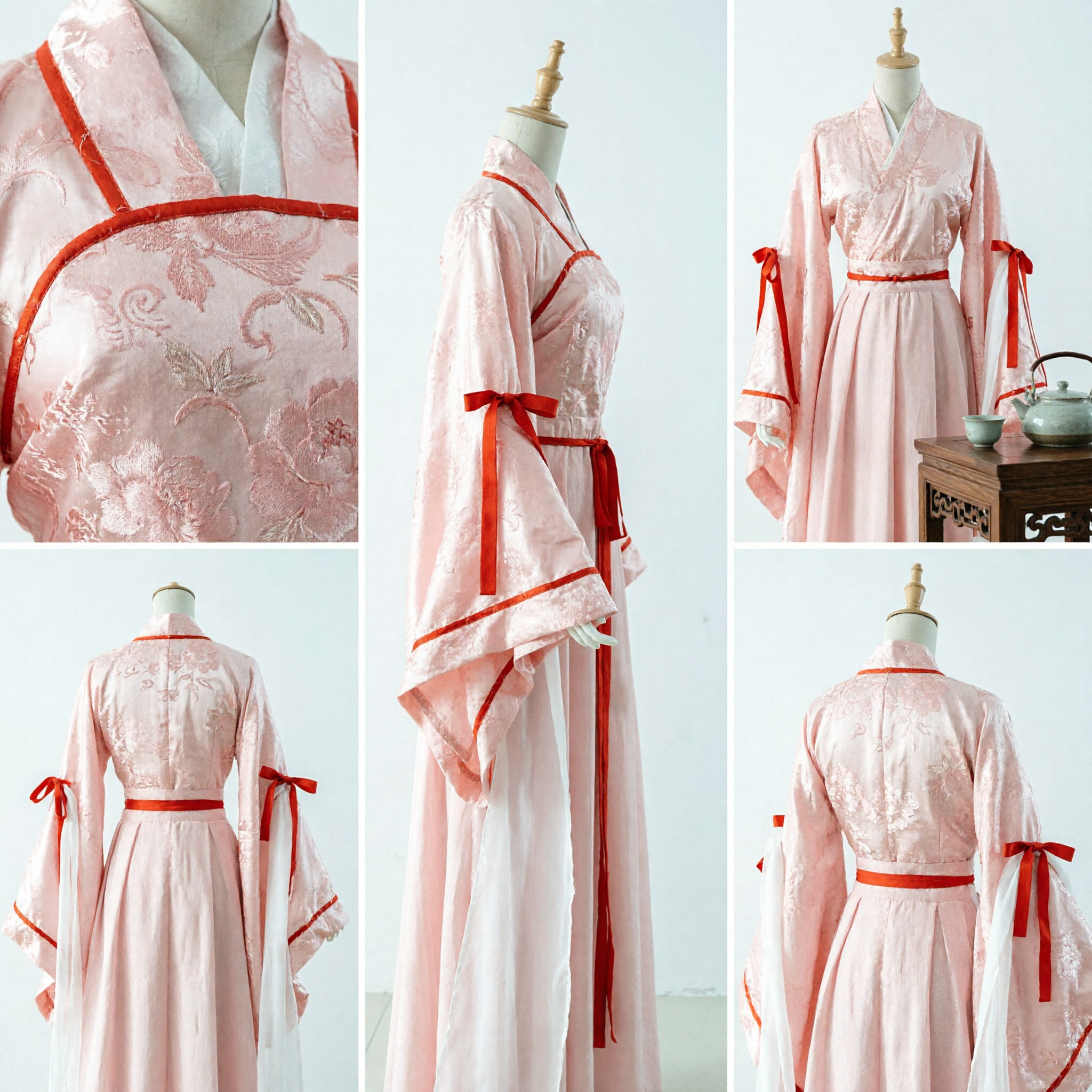 Elegante roze Chinese Hanfu Tang-dynastie stijl traditioneel kostuum voor vrouwen cosplay en fotografie - Asian Costume