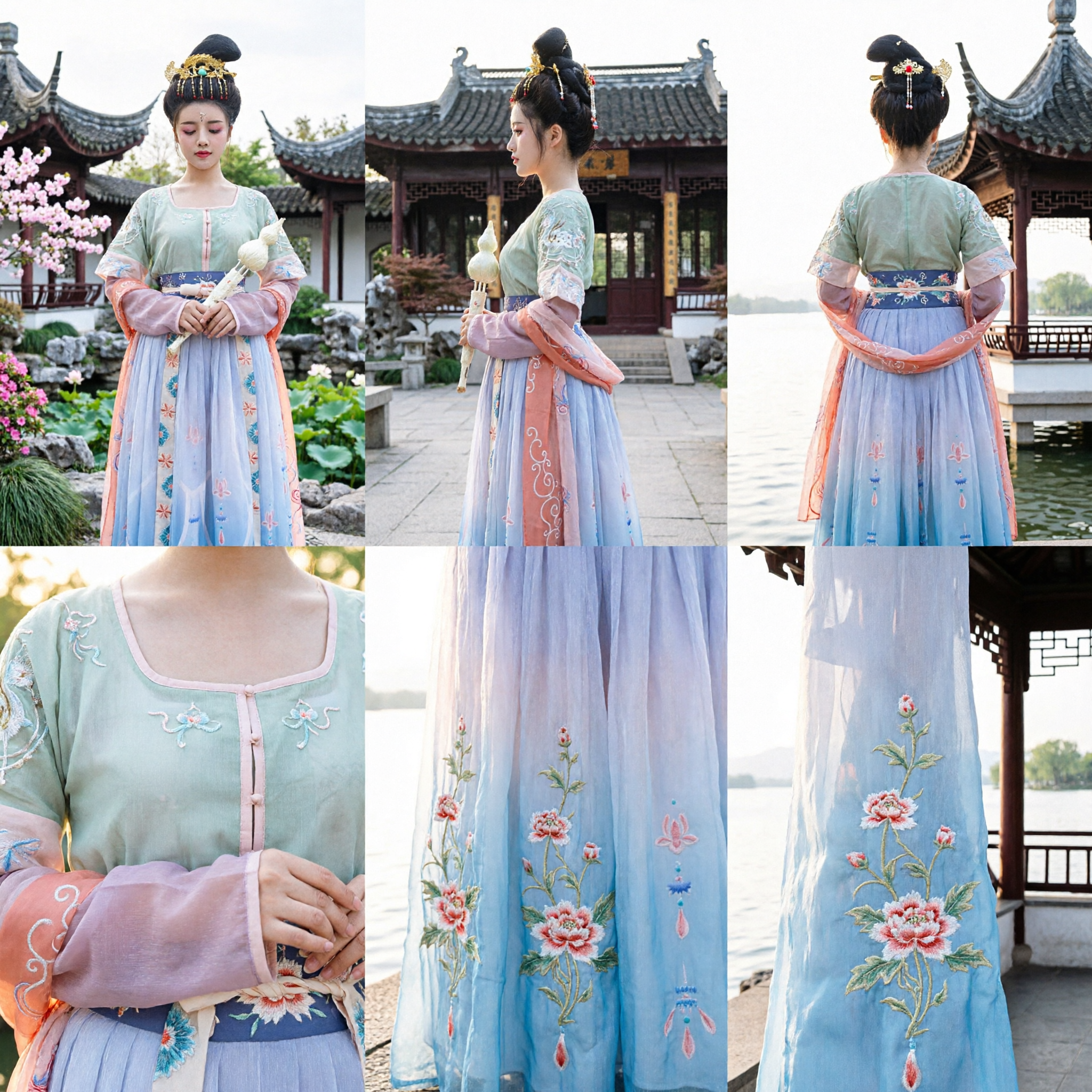 伝統的中国漢服唐代フェアリードレス 古代プリンセス衣装 女性用コスプレ撮影 - Asian Costume