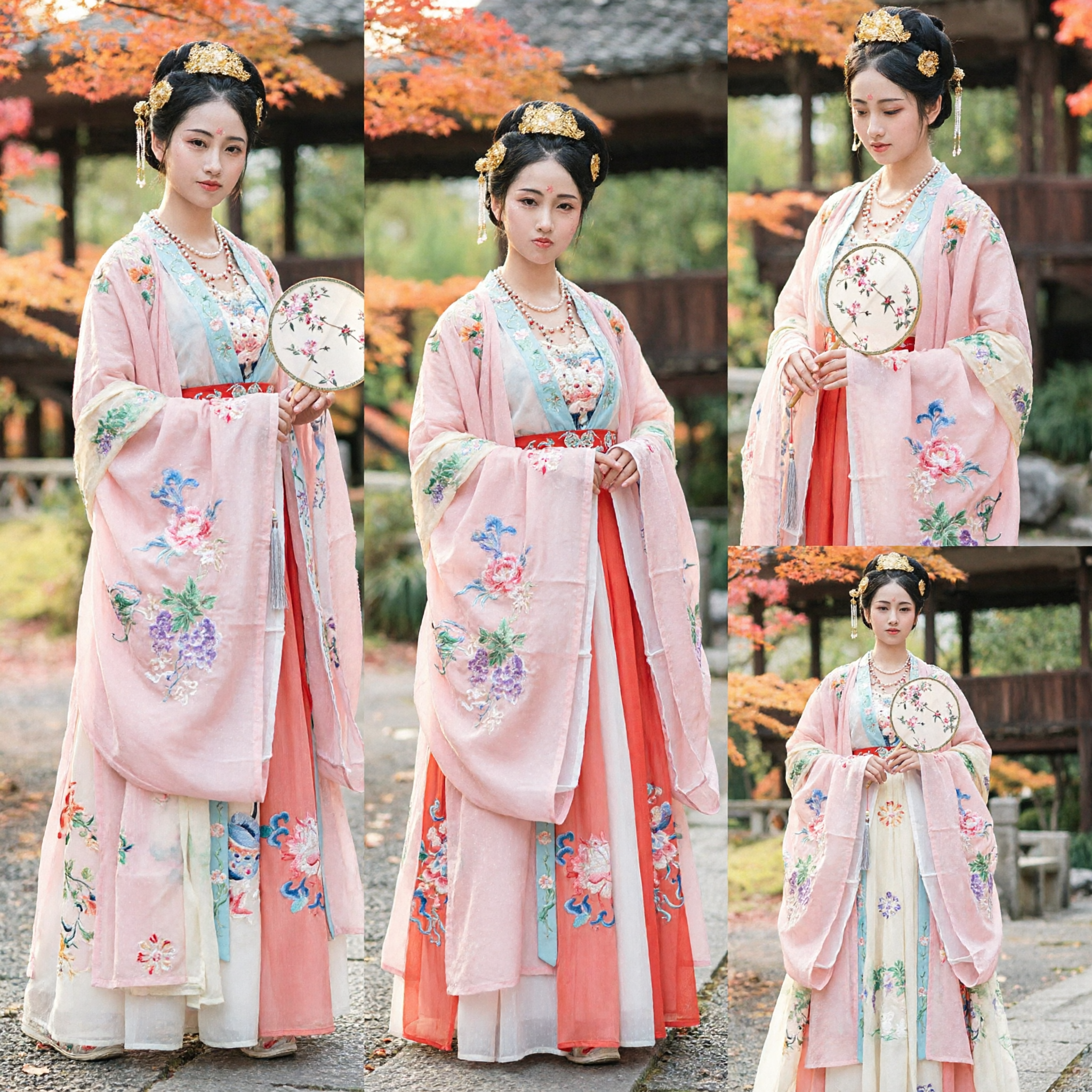 Elegante Hanfu Chinês Tradicional Rosa Vestido Antigo da Dinastia Tang Traje para Mulheres Fantasia de Dama do Palácio para Fotografia e Cosplay - Asian Costume