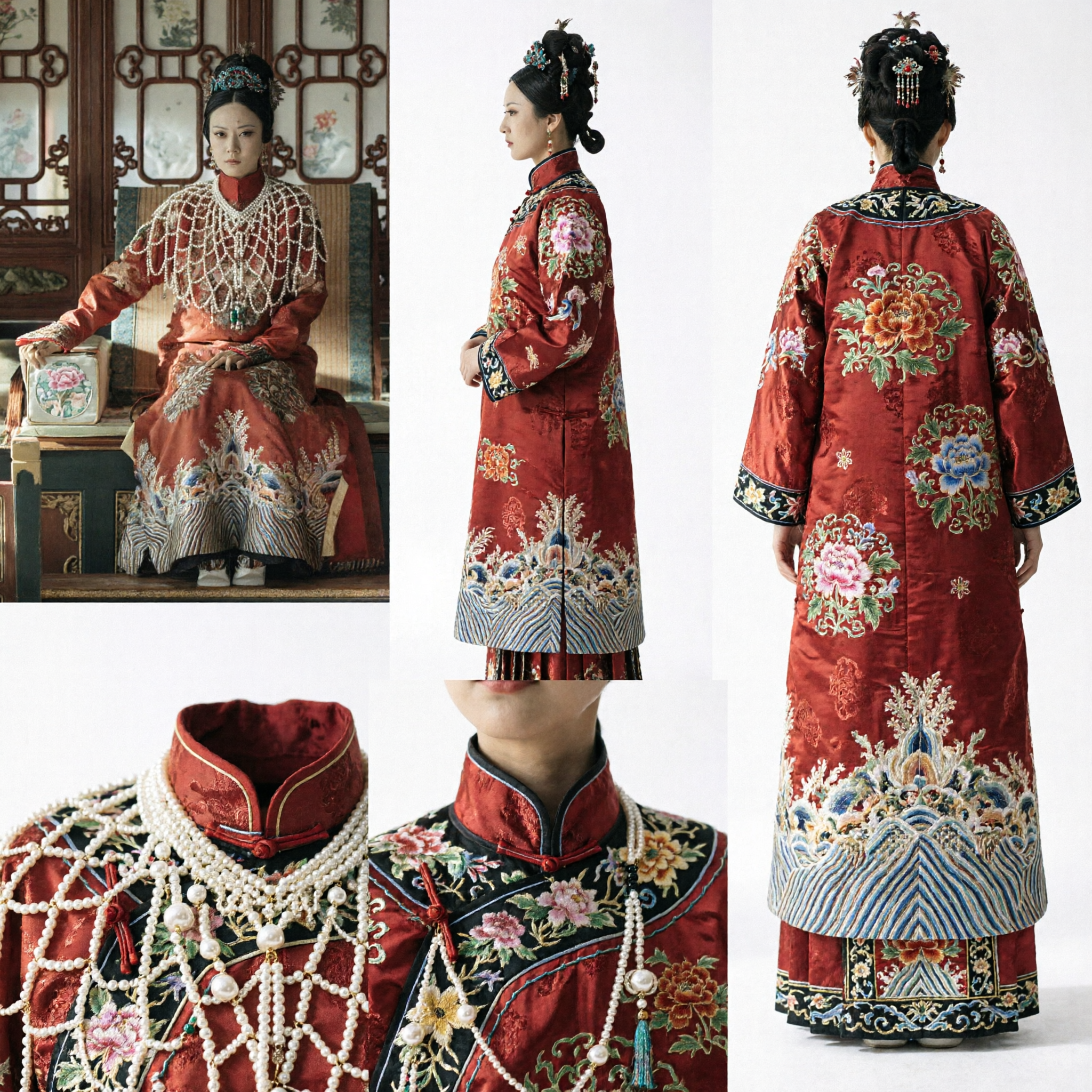 Traje Hanfu Rojo de Emperatriz de la Dinastía Ming China Tradicional con Bordado de Fénix para Mujer, Cosplay y Representaciones - Asian Costume