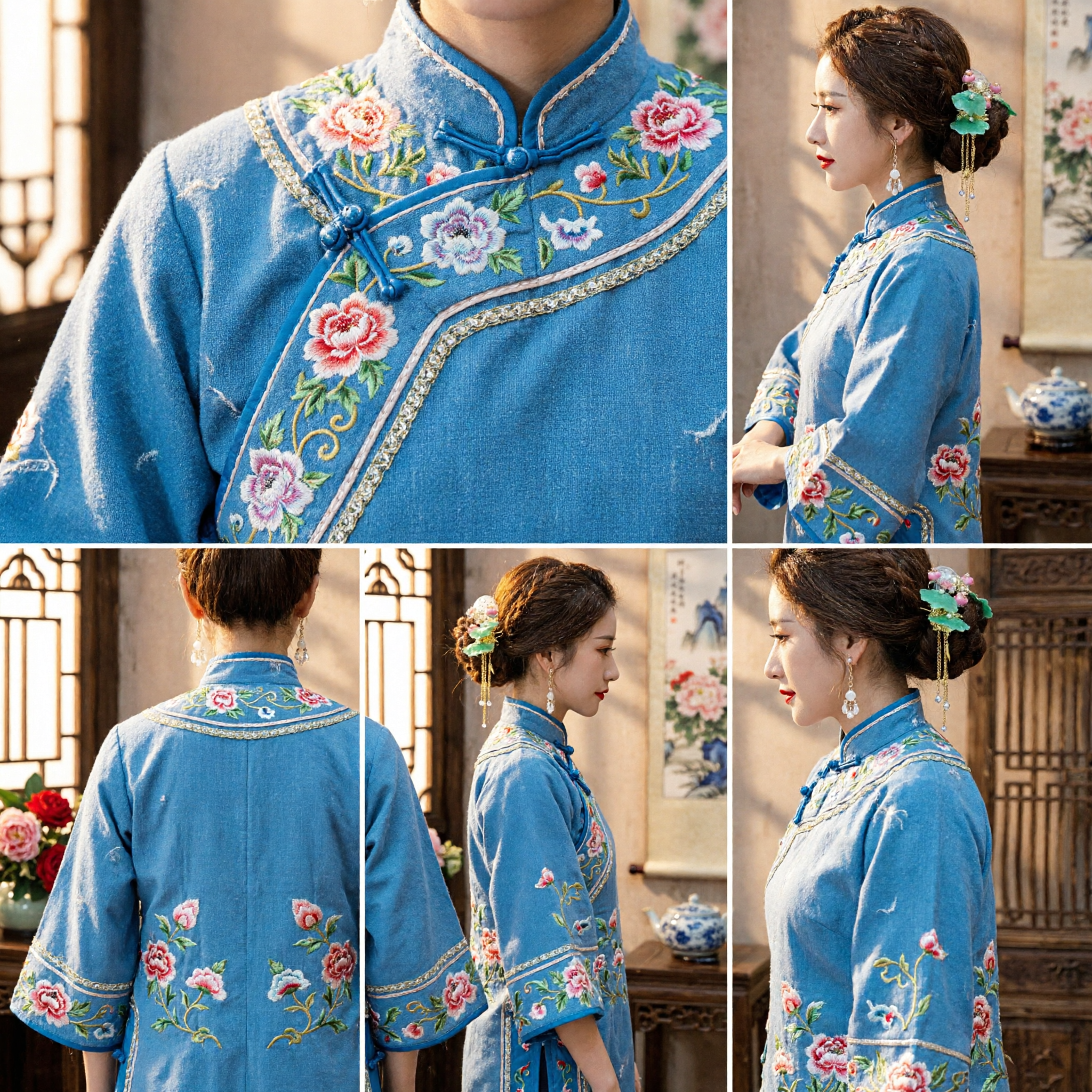 Accessoires Capillaires Hanfu Traditionnels Chinois Exquis, Anciennes Épingles à Cheveux Fleur de Lotus de Palais avec Glands pour Femmes et Filles - Asian Costume