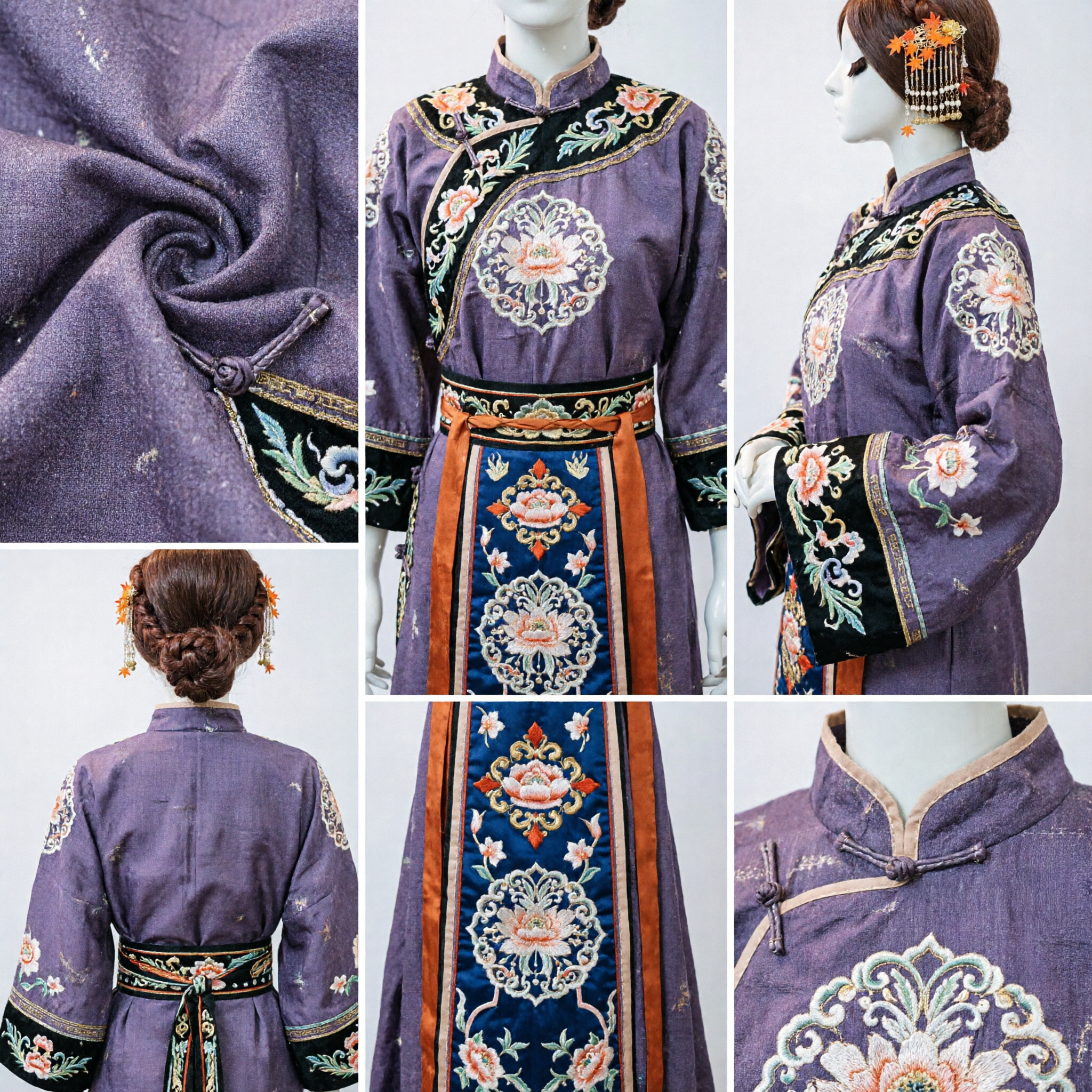 Традиционная китайская шпилька с кленовым листом Золотая гребень с кистями Аксессуары Ханьфу для женщин в древнем стиле - Asian Costume