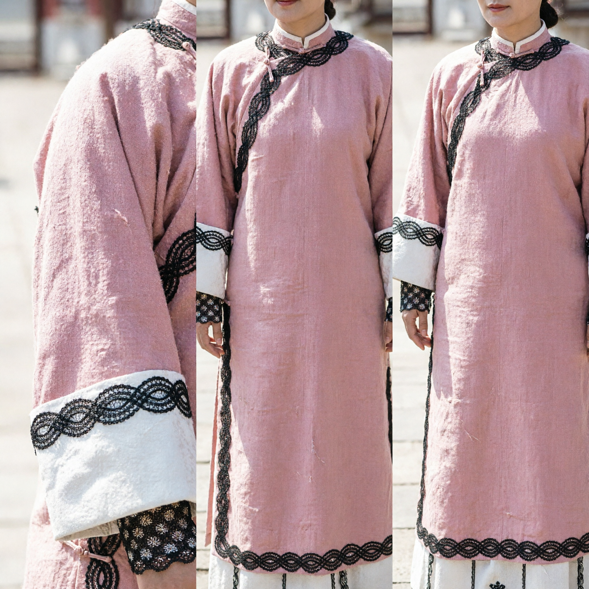 Traditionelles chinesisches Qing-Dynastie rosa Manchu-Prinzessinnen-Robe Kostüm für Frauen Palastdrama-Cosplay - Asian Costume