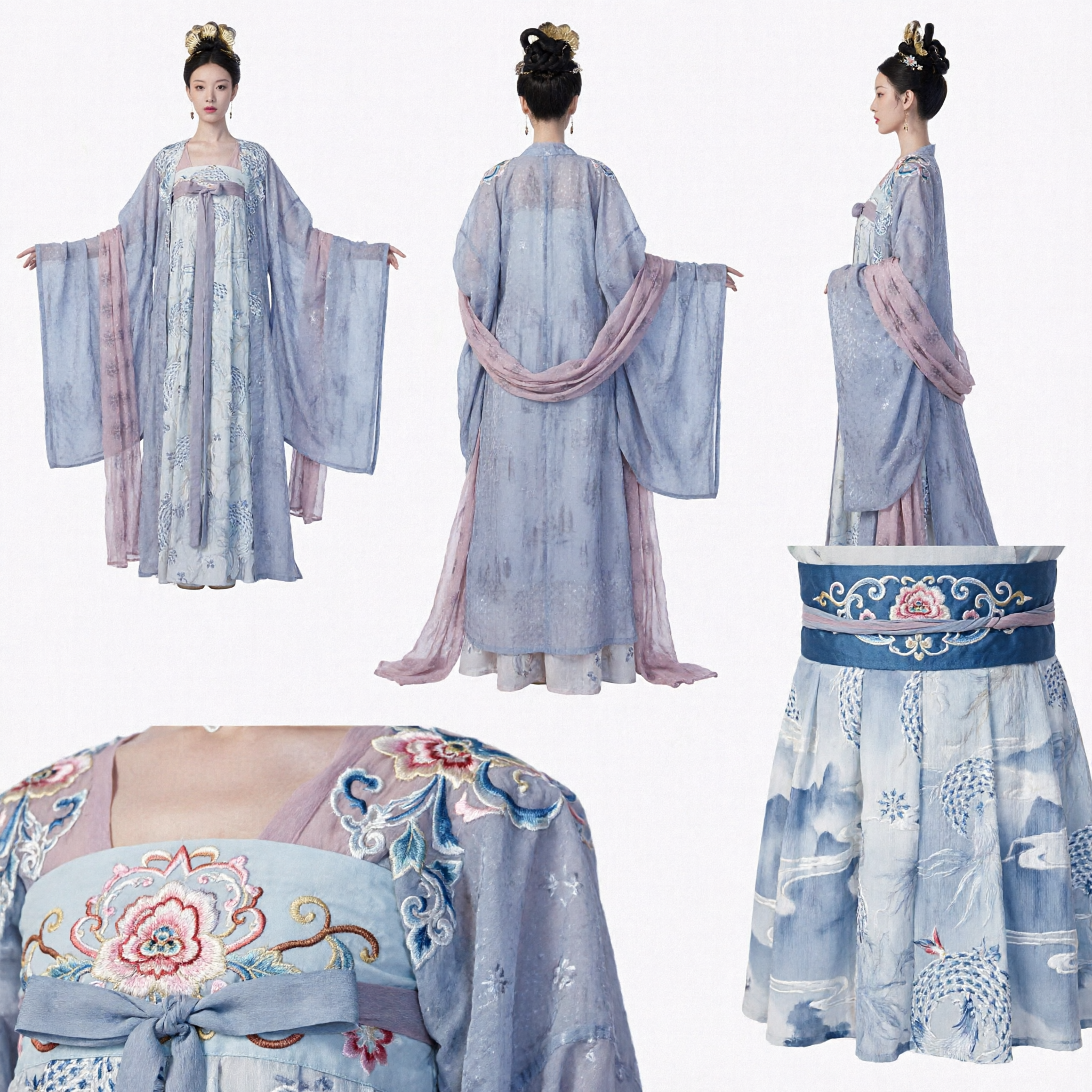 Costume Hanfu ancien chinois élégant de fée violette, robe traditionnelle de princesse du palais pour femmes, cosplay - Asian Costume