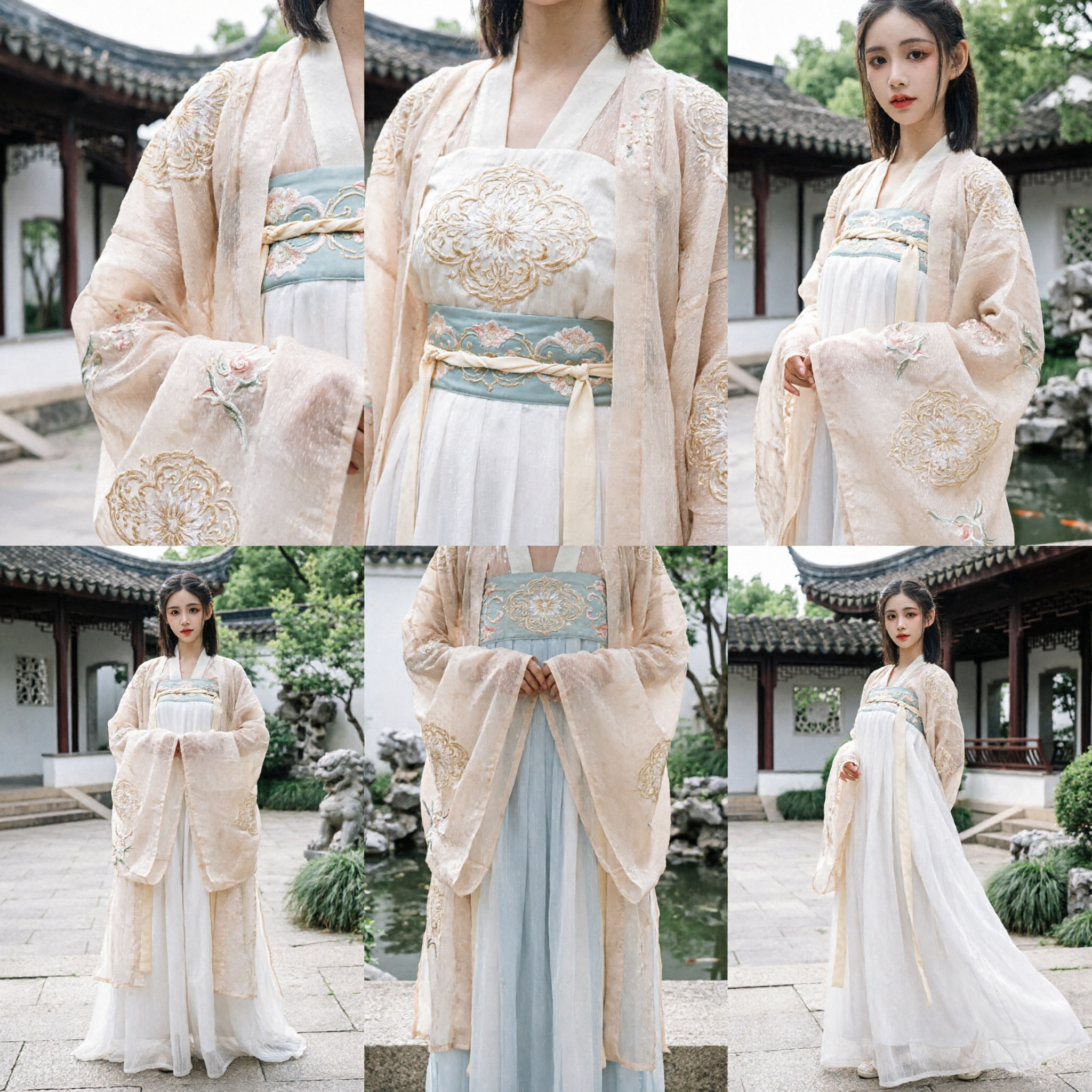 Elegantes Weißes chinesisches Hanfu Tang-Dynastie Feenkleid Antikes traditionelles Kostüm für Frauen Aufführung - Asian Costume