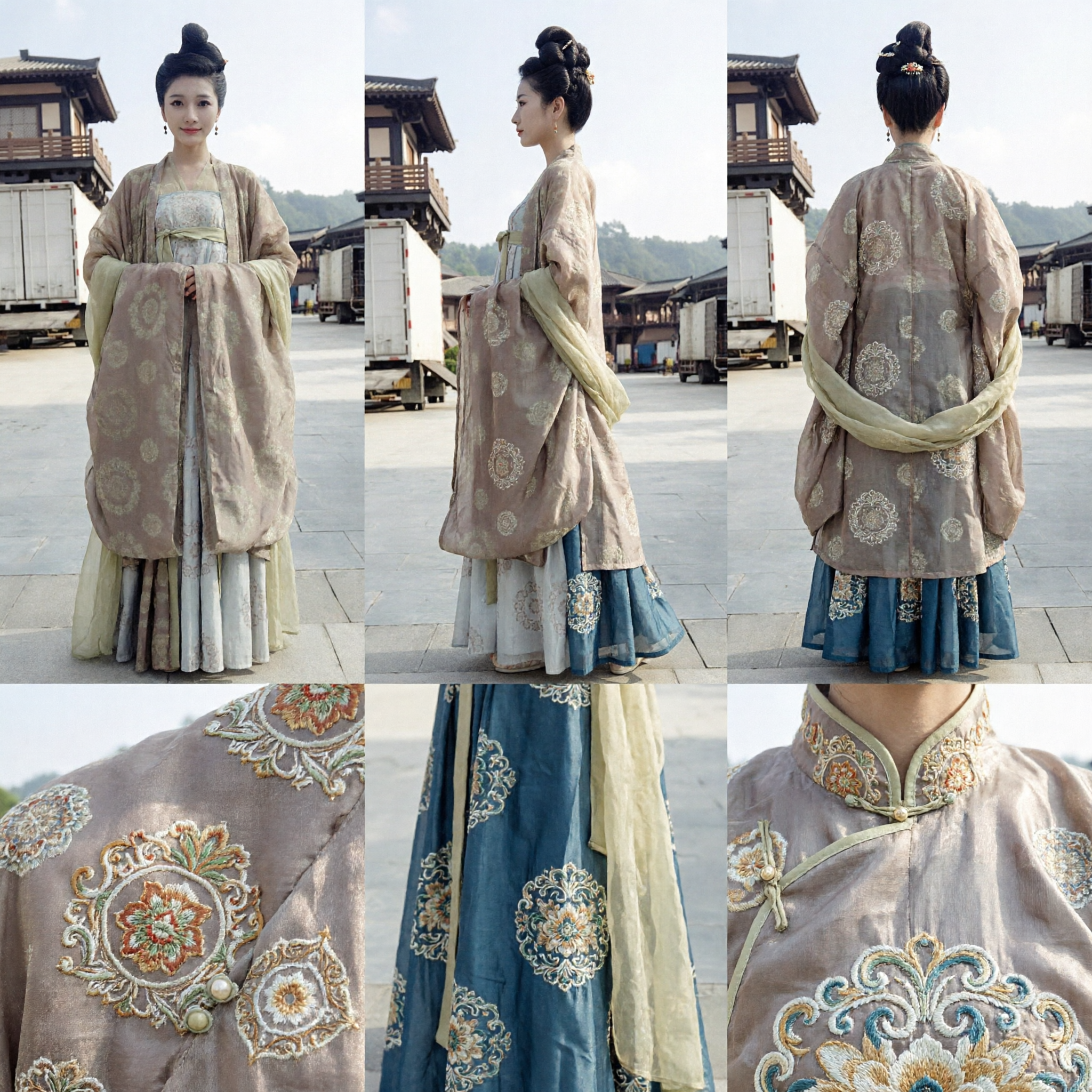 Costume Hanfu de la dynastie Tang traditionnel chinois pour femmes Robe ancienne de dame du palais pour cosplay historique et spectacle - Asian Costume