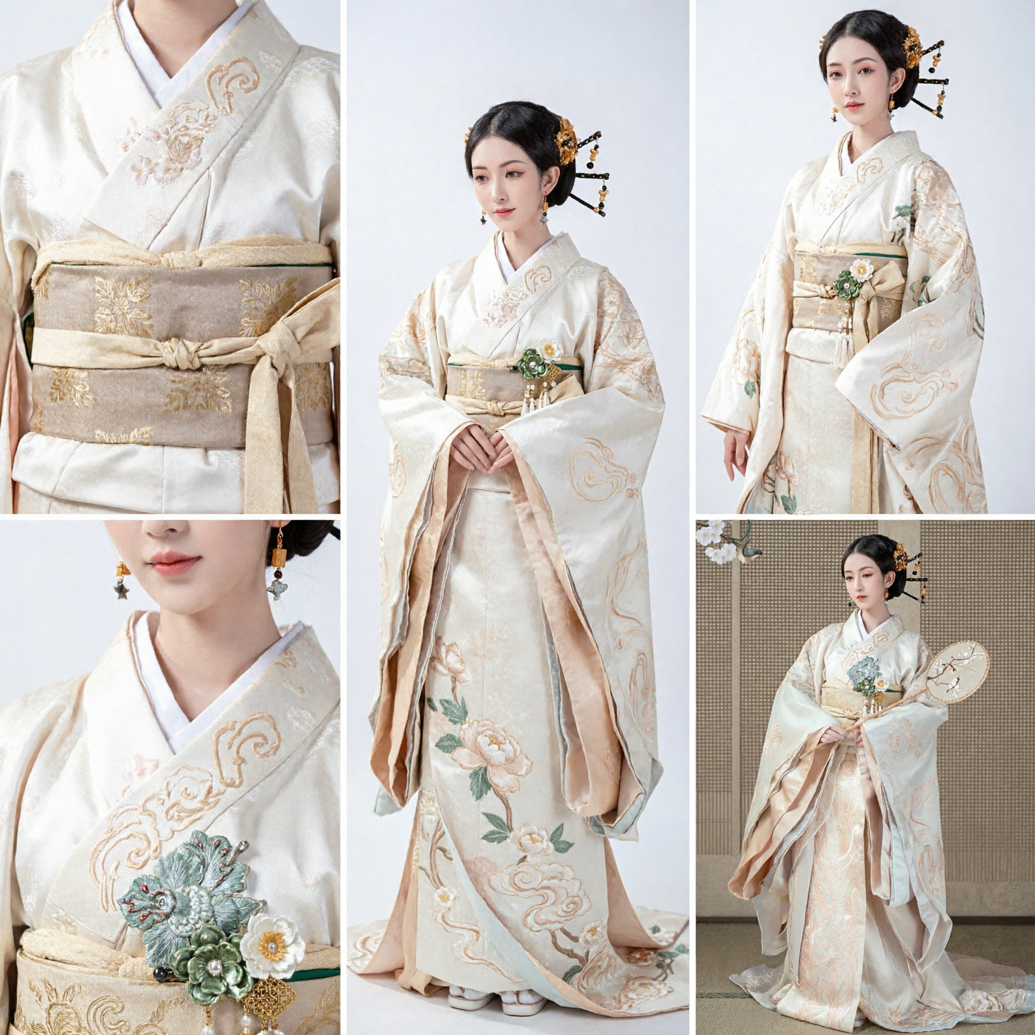 Traditioneel Chinees Hanfu-kostuum voor vrouwen, antieke Wei Jin-dynastie elegante zijden jurk historische cosplay complete set - Asian Costume