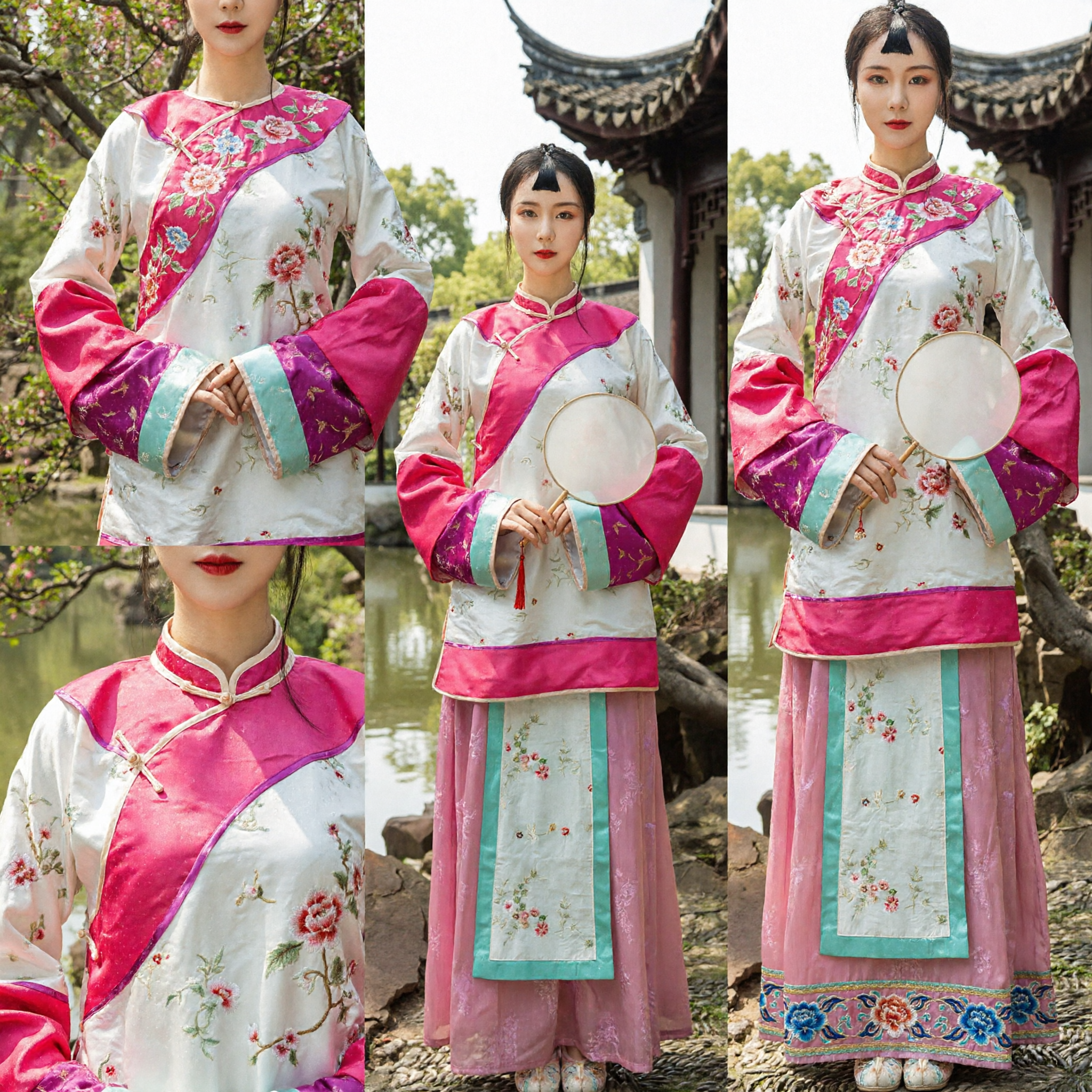 Traditioneel Chinees Hanfu Ming Dynastie Kostuum voor Vrouwen Oud Borduurwerk Top en Rok Set Cosplay Optreden - Asian Costume