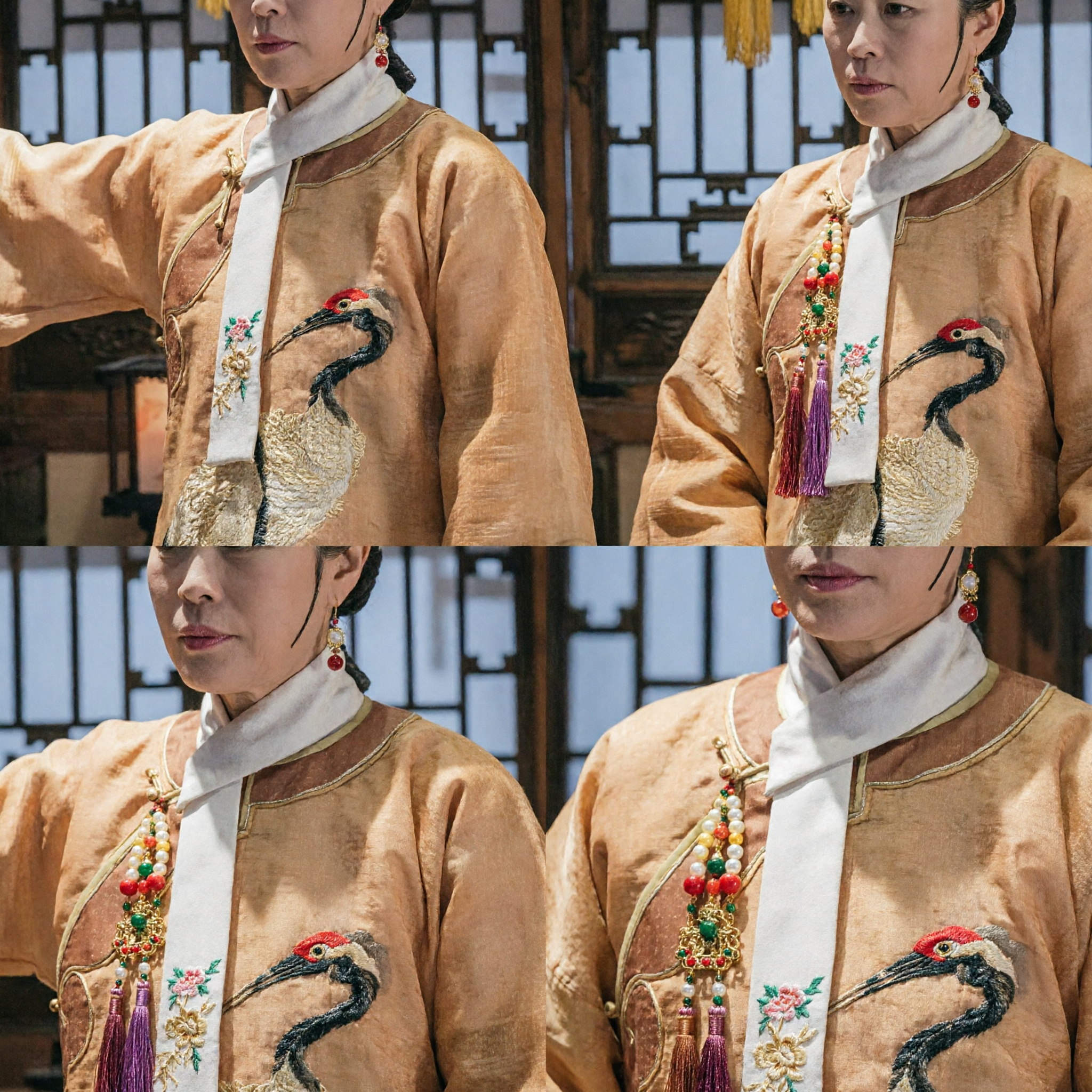 Традиционный китайский костюм императрицы эпохи Цин, халат с вышивкой желтого журавля, древняя дворцовая одежда для косплея женщин - Asian Costume