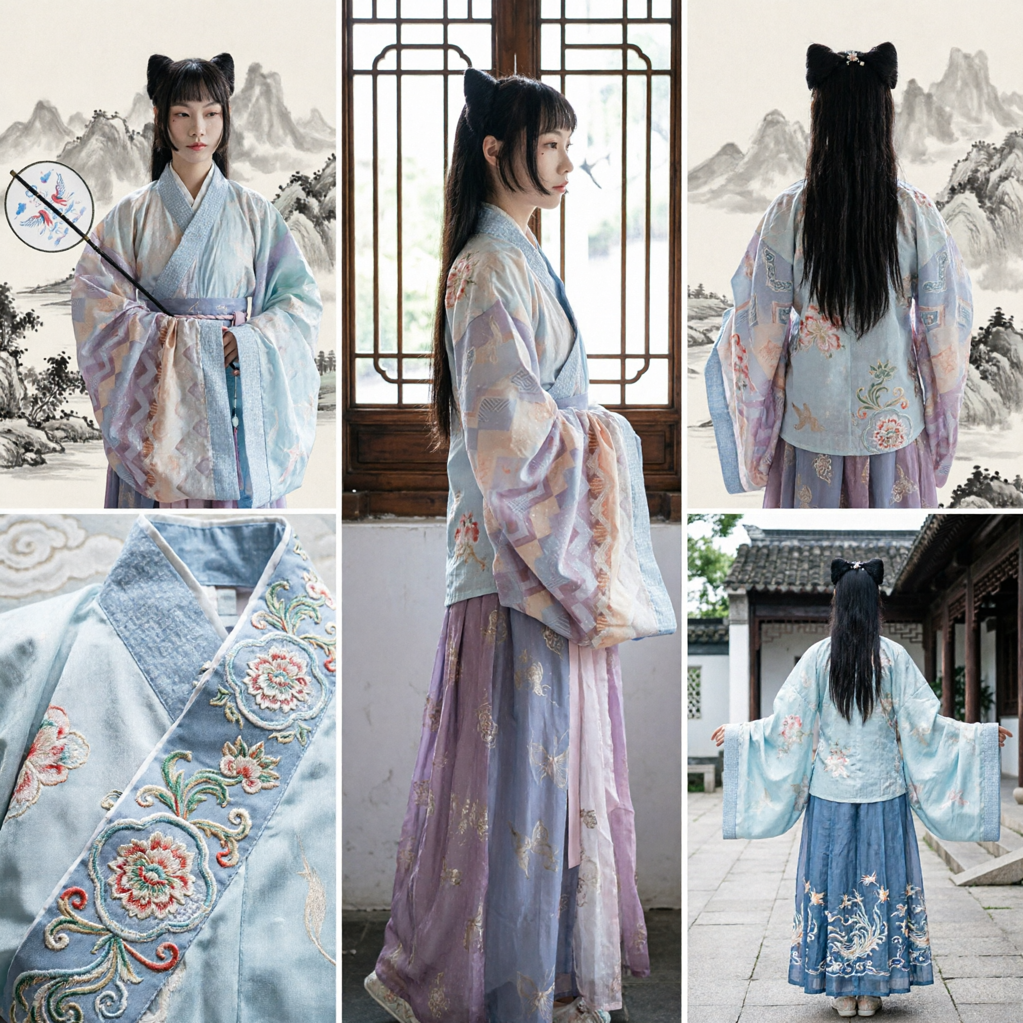 Traditionele Chinese Hanfu Jin-dynastie Stijl Oud Kostuum Pastel Feeënjurk voor Vrouwen Fotografie - Asian Costume
